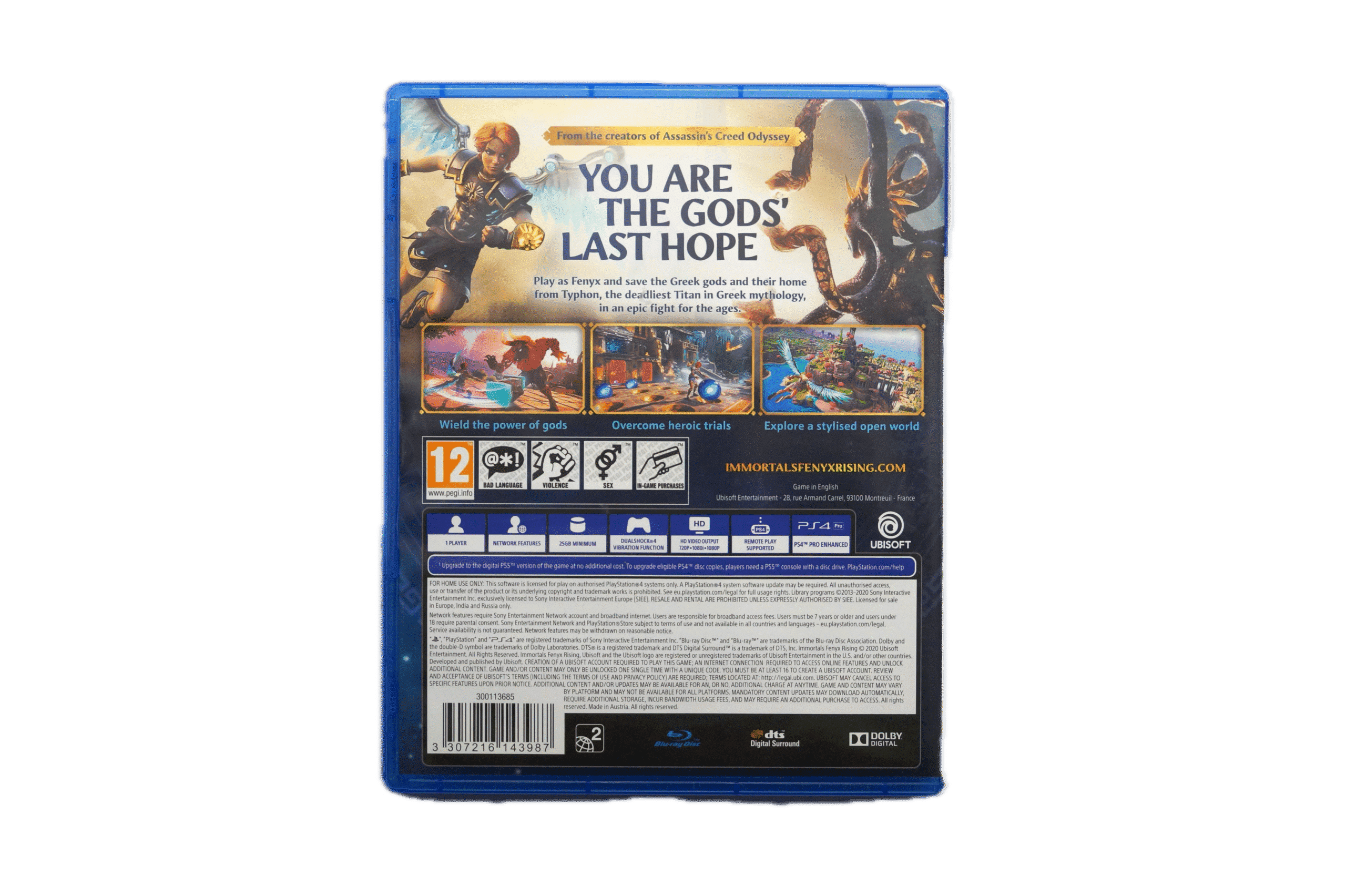 Immortals Fenyx Rising – PS4 (Brugt) – Back cover