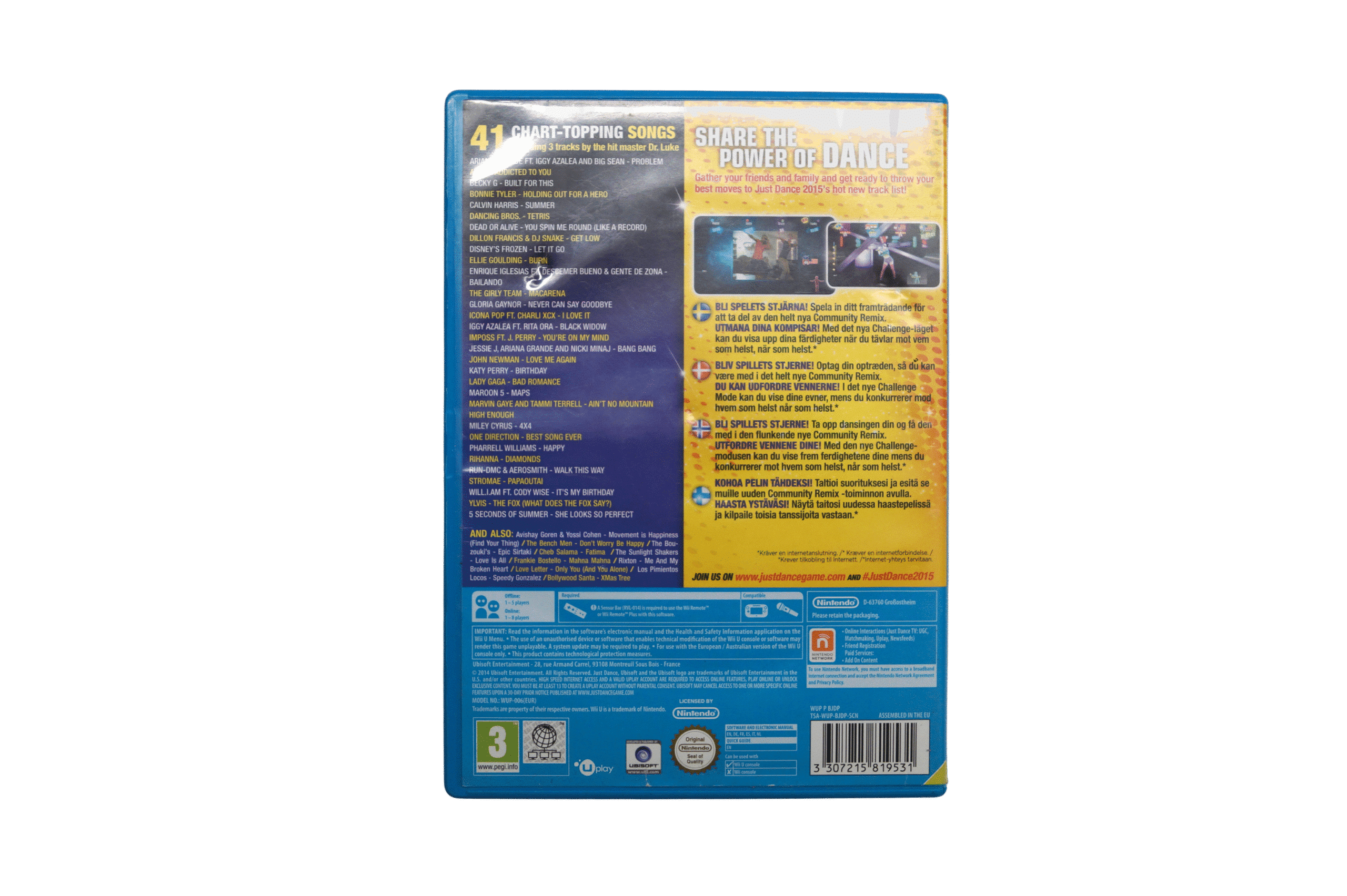 Just Dance 2015 - Nintendo Wii U (Brugt) – Back cover
