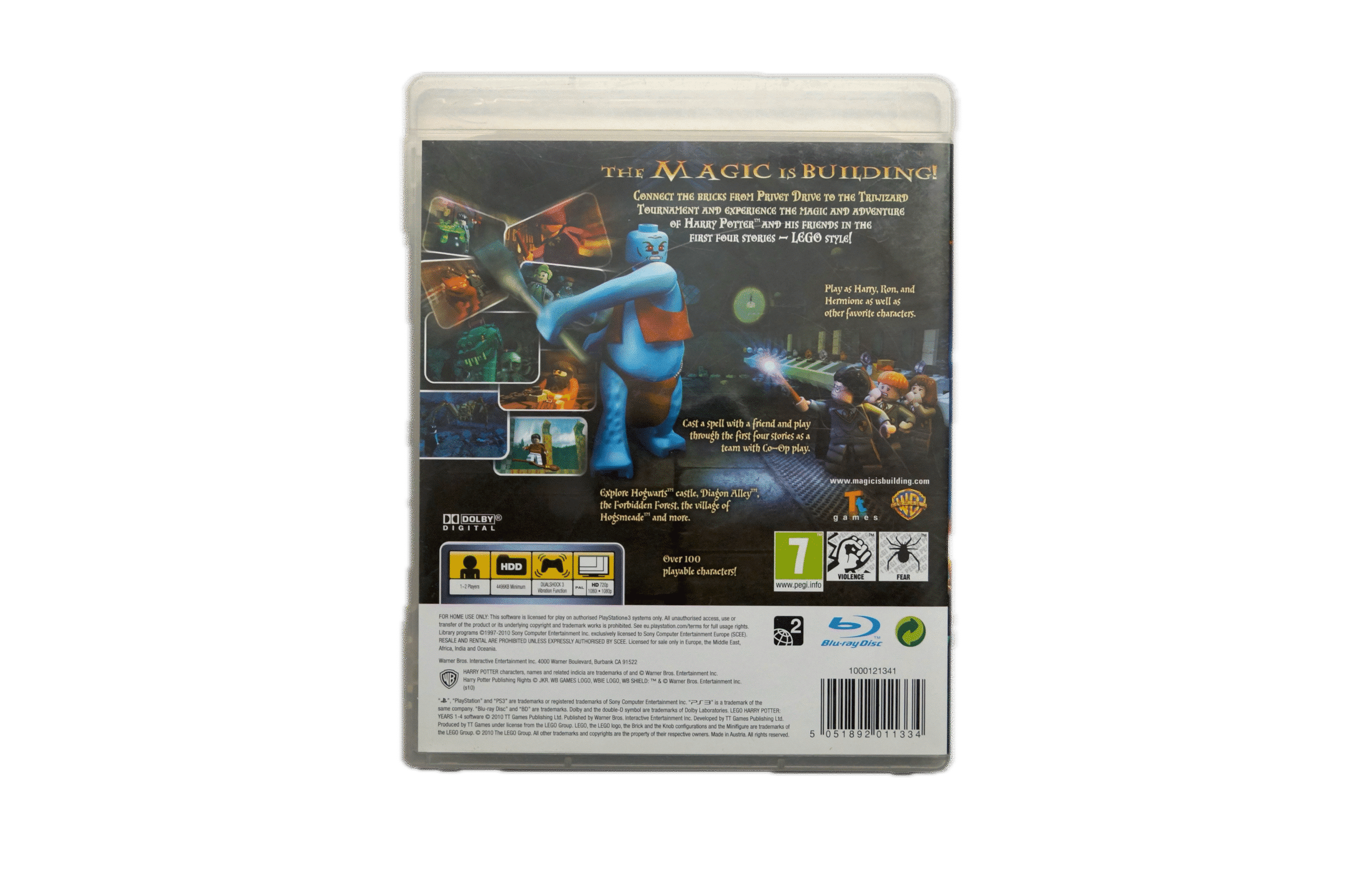 LEGO Harry Potter: Years 1-4 - PS3 (Brugt) – Alder: PEGI 7 – PlayStation 3 – Back cover