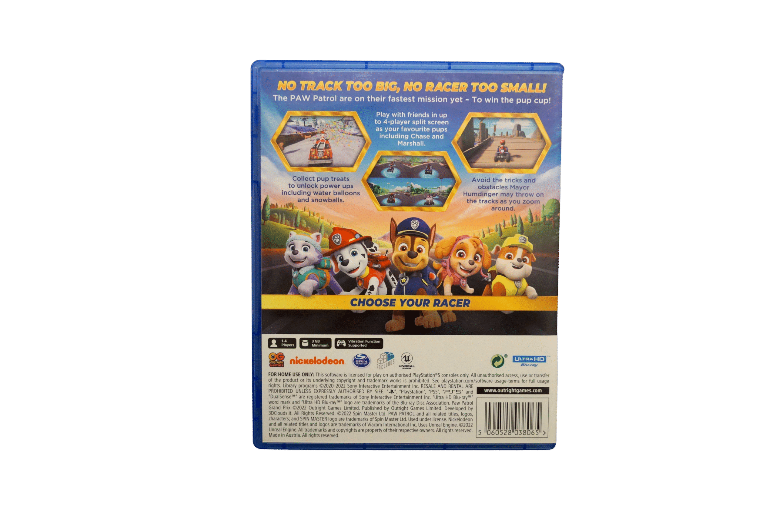 PAW Patrol: Grand Prix - PS5 (Brugt) – Alle varer – Back cover