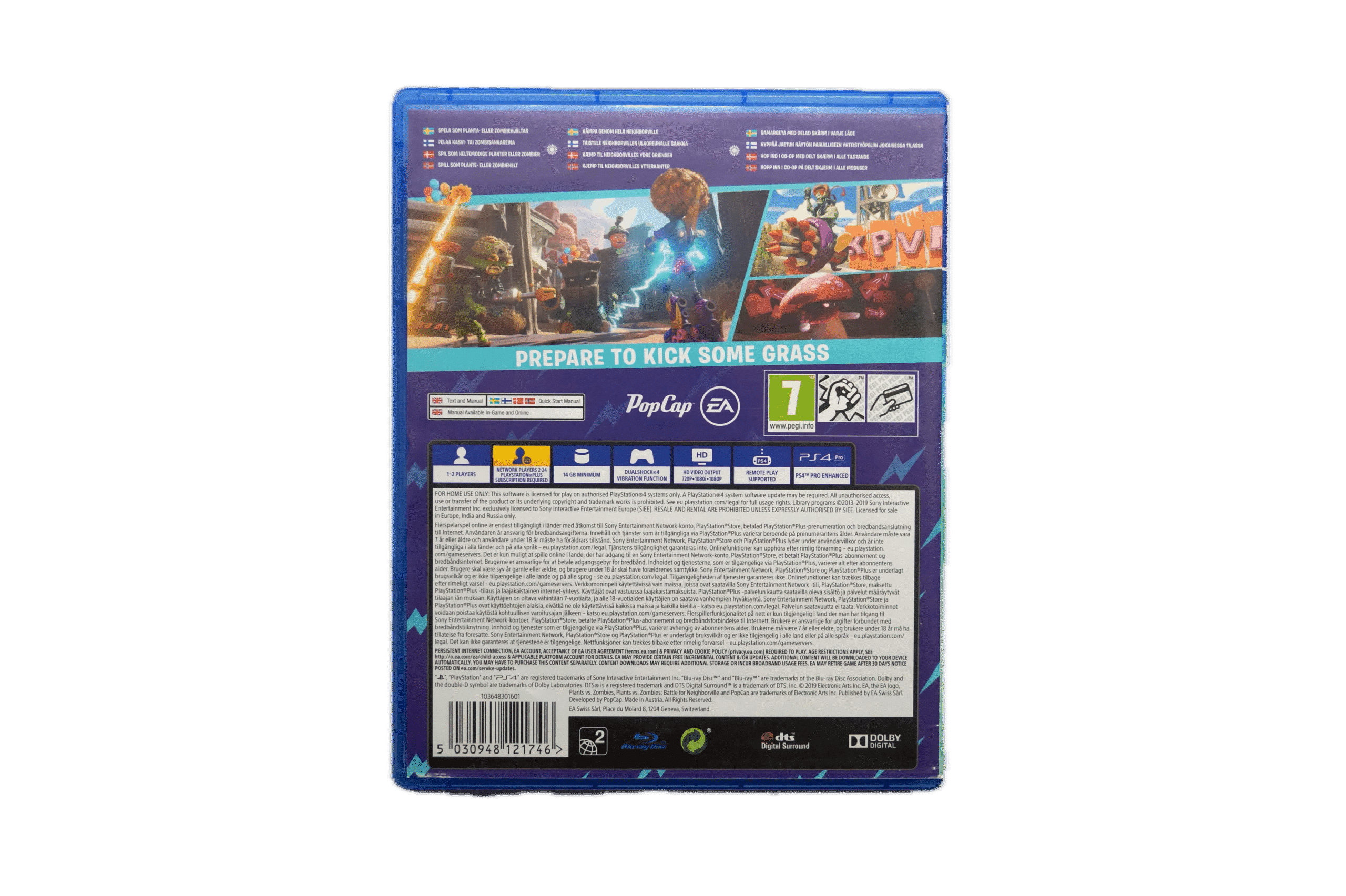Plants vs. Zombies: Battle for Neighborville – PS4 (Brugt) – Alder: PEGI 7 – PlayStation 4 – Back cover