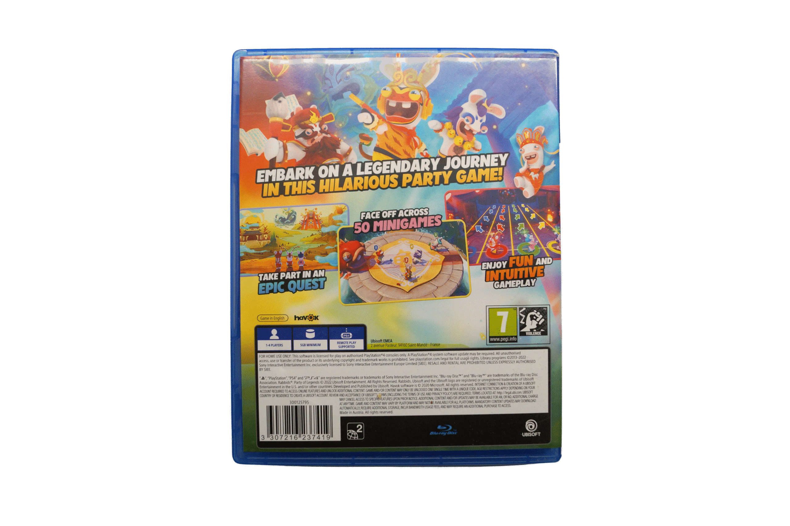 Rabbids: Party of Legends – PS4 (Brugt) – Back cover