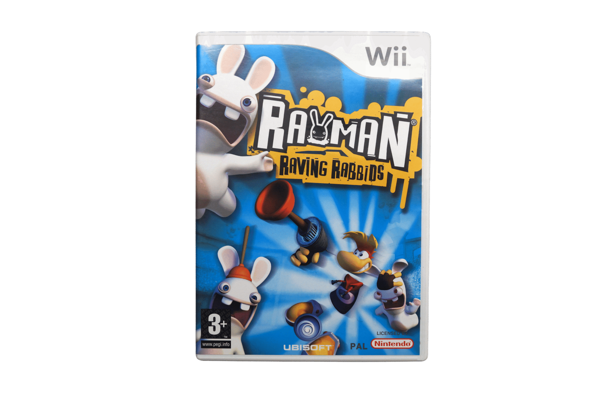 Rayman Raving Rabbids - Nintendo Wii (Brugt) – Alder: PEGI 3 – Nintendo Wii U – Front cover