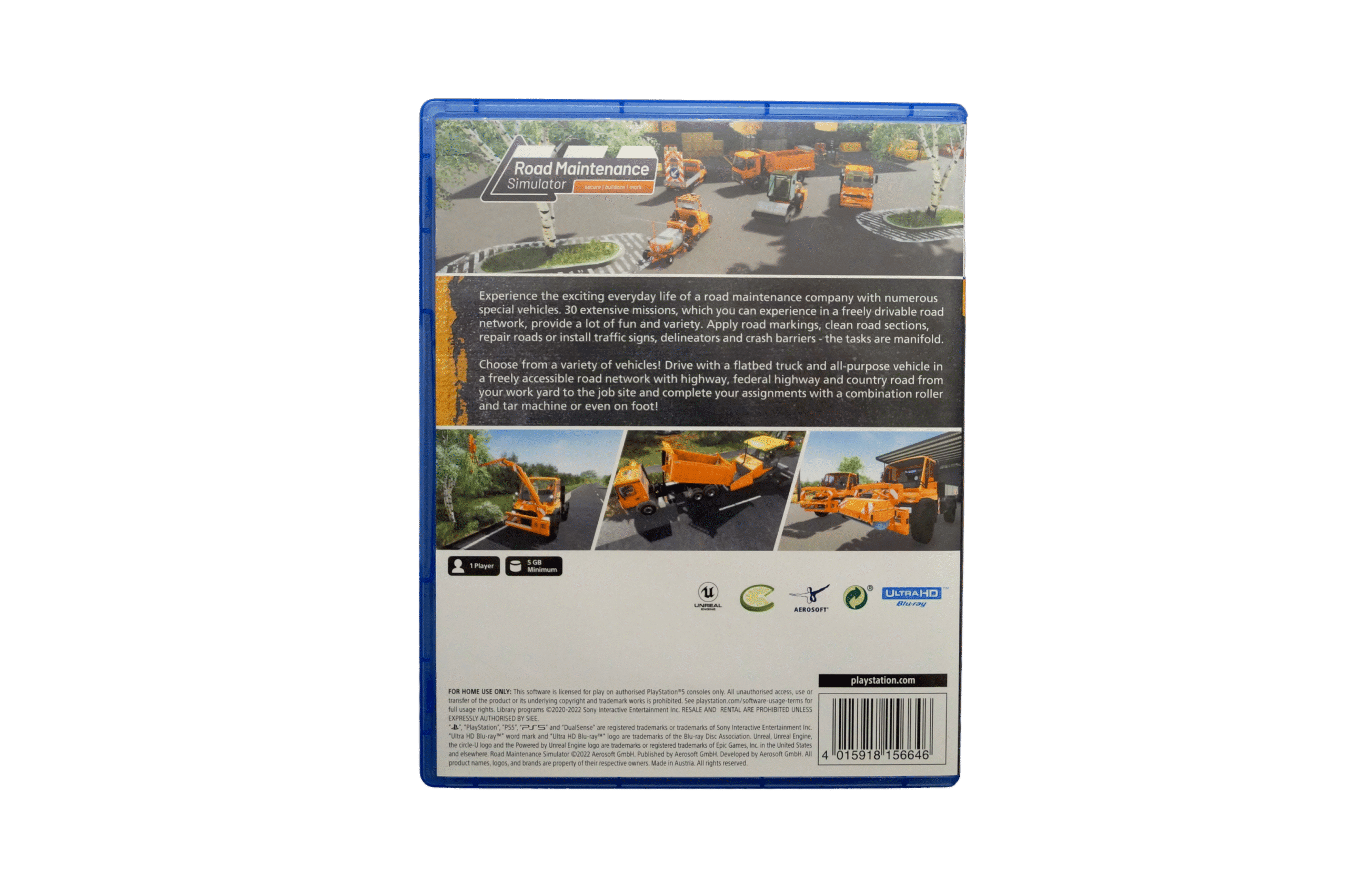 Road Maintenance Simulator - PS5 (Brugt) – Alle varer – Back cover