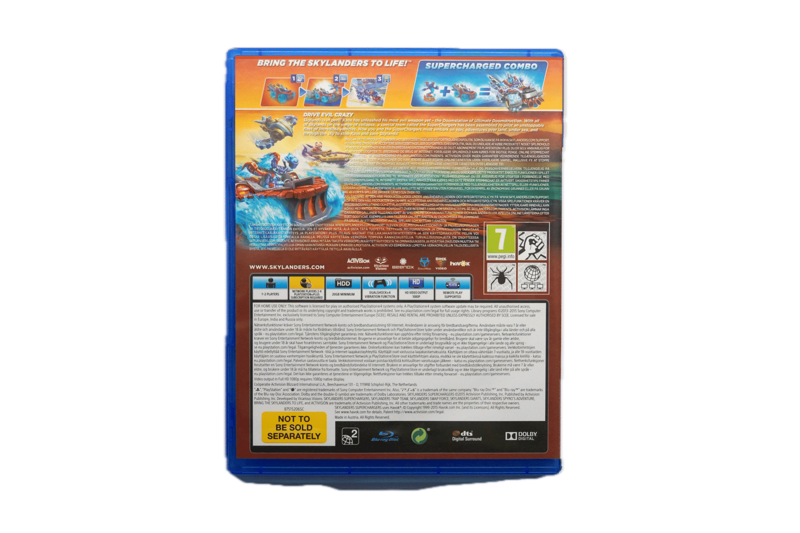 Skylanders: SuperChargers – PS4 (Brugt) – Back cover