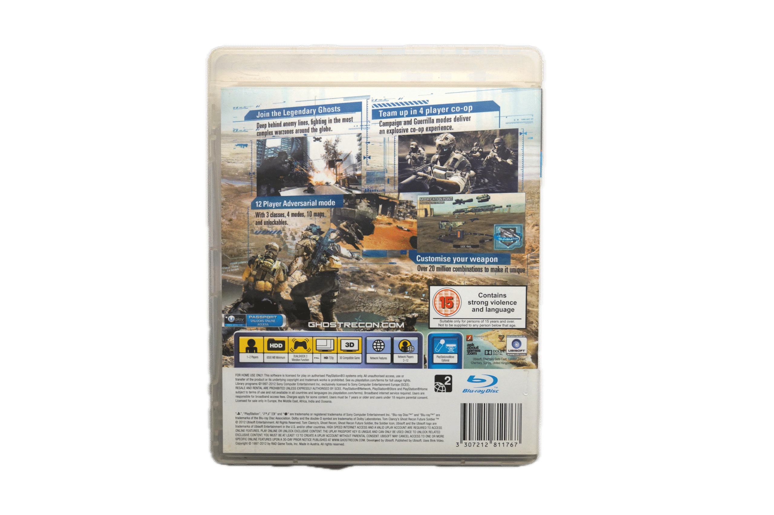 Tom Clancy’s Ghost Recon: Future Soldier – PS3 Move (Brugt) – Back cover