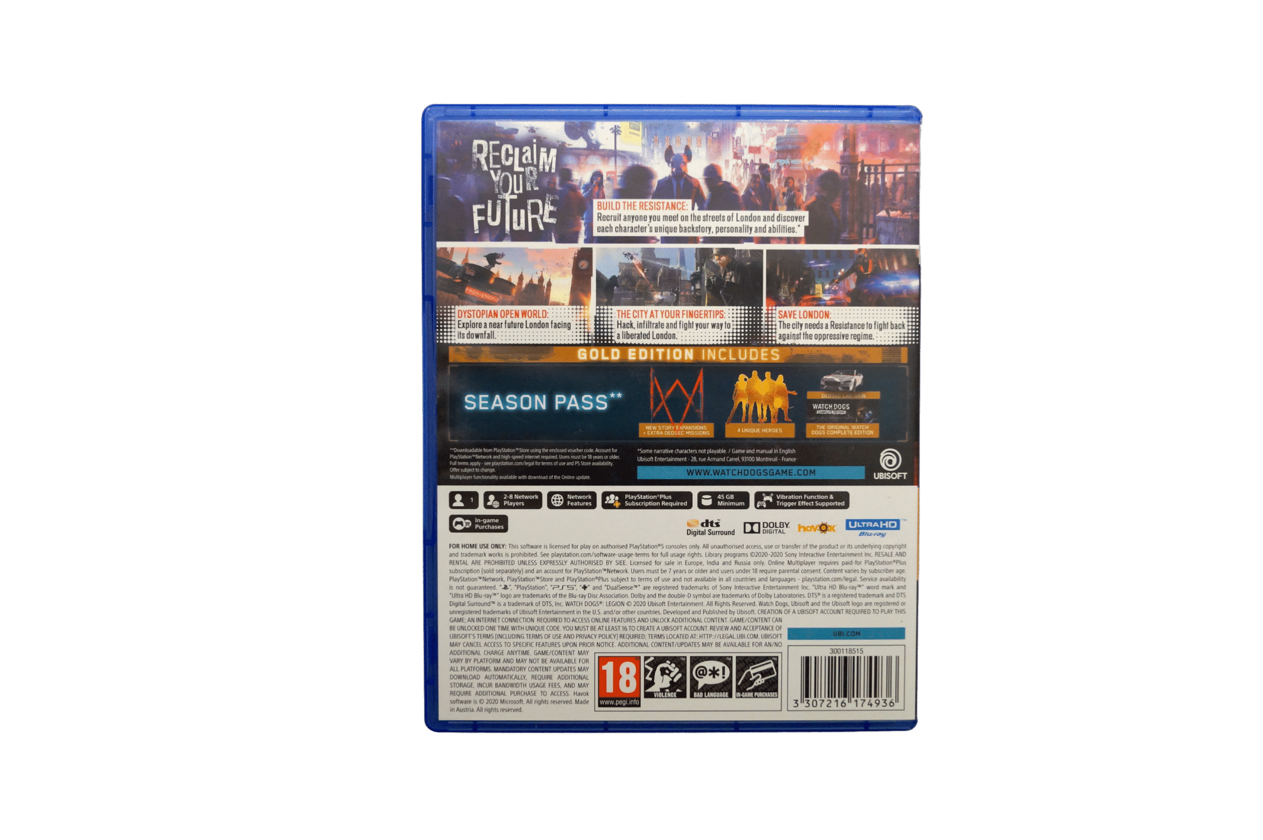 Watch Dogs: Legion - Gold Edition - PS5 (Brugt) – Alle varer – Back cover