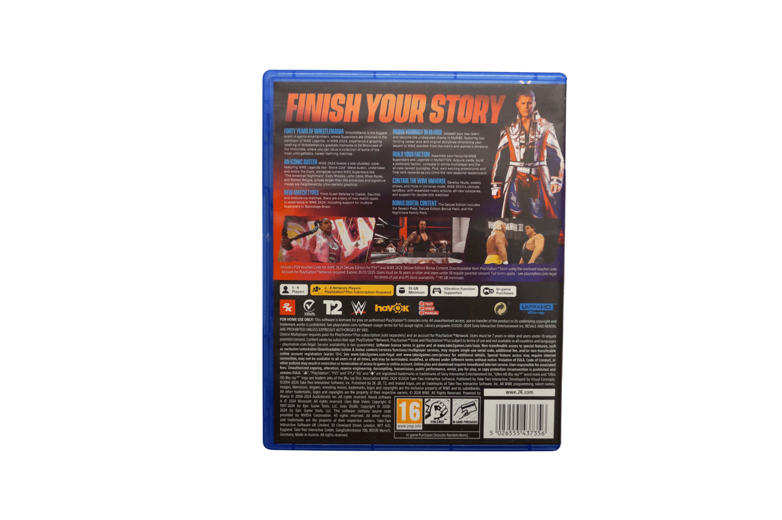WWE 2K24 - Deluxe Edition - PS5 (Brugt) – Alle varer – Back cover