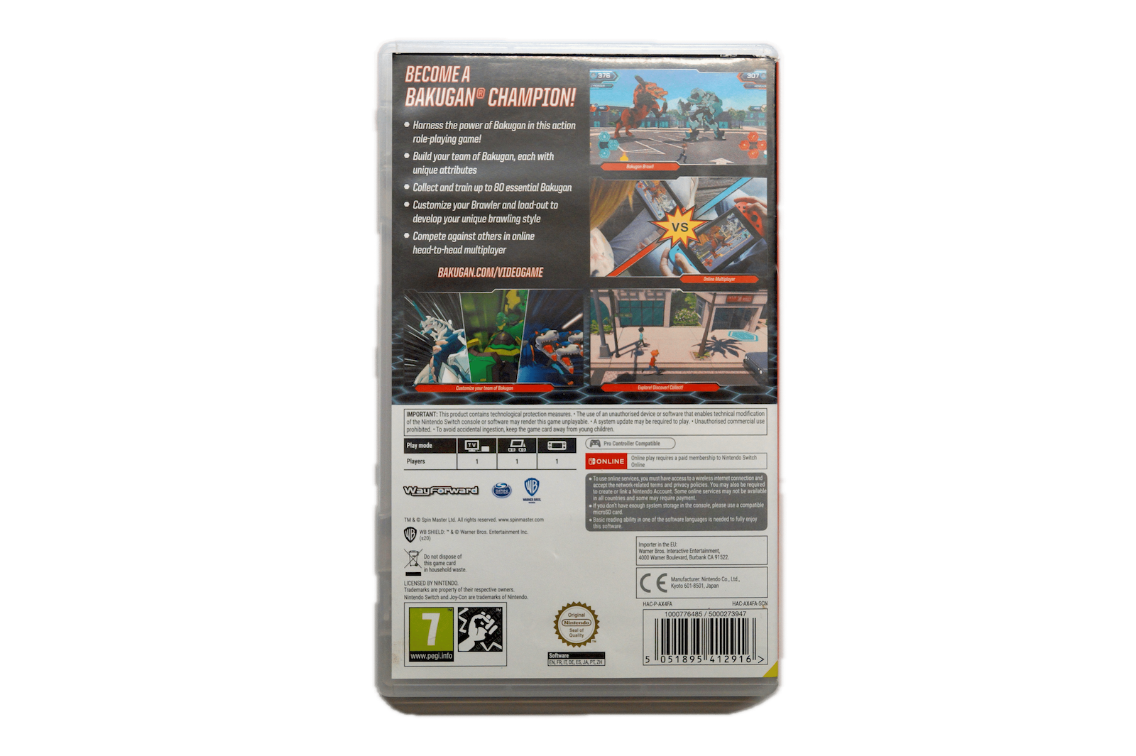 Bakugan: Champions of Vestroia – Nintendo Switch (Brugt) – Back cover