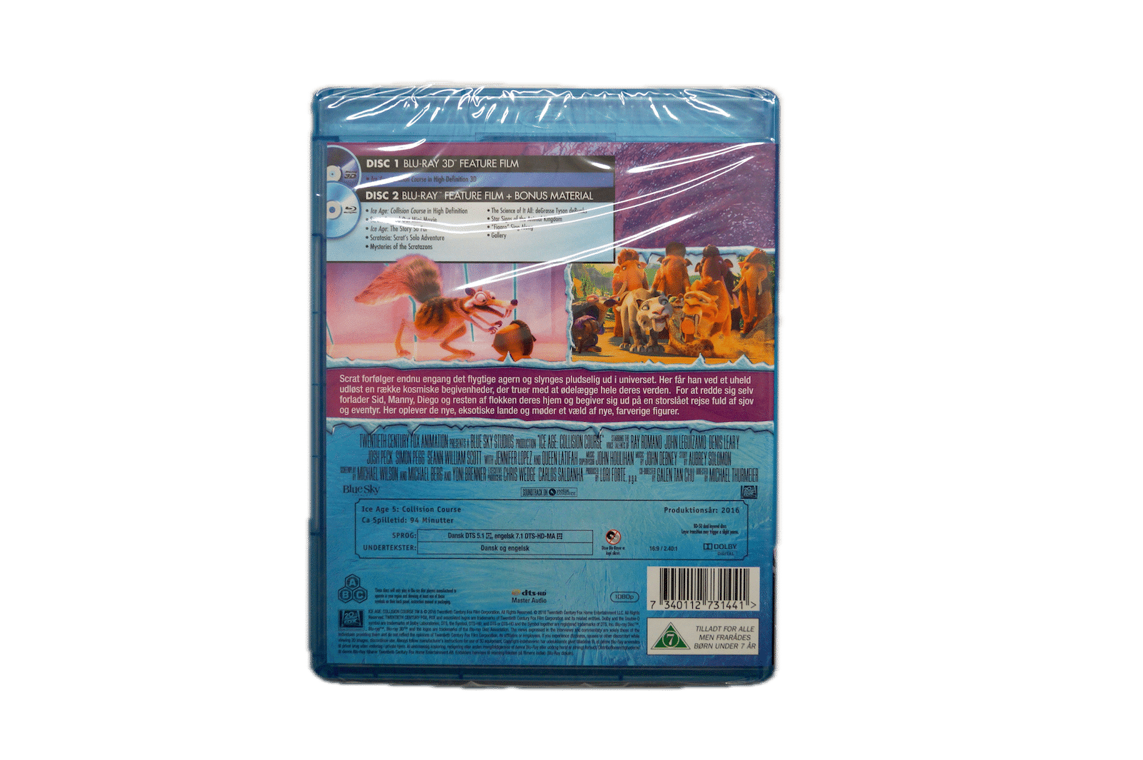 Ice Age 5: Den Vildeste Rejse – Blu-ray 3D + 2D (Ny) – Alle varer – Back cover