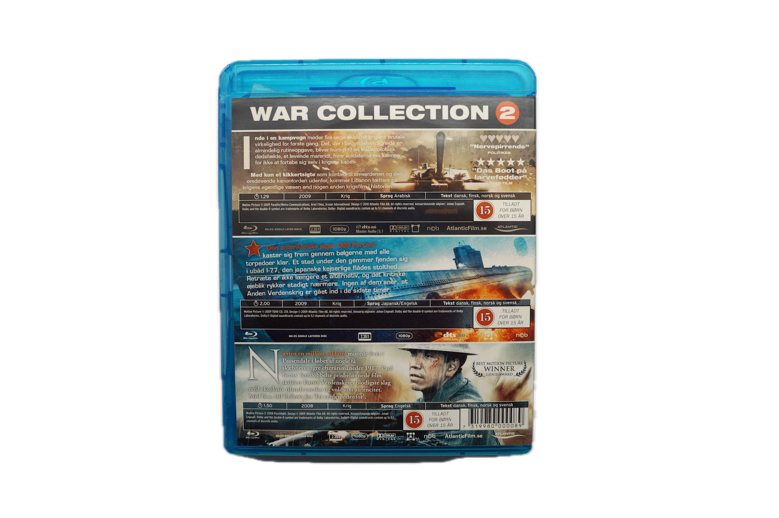 War Collection 2 – 3 Film – Blu-ray (Brugt) – Alle varer – Back cover