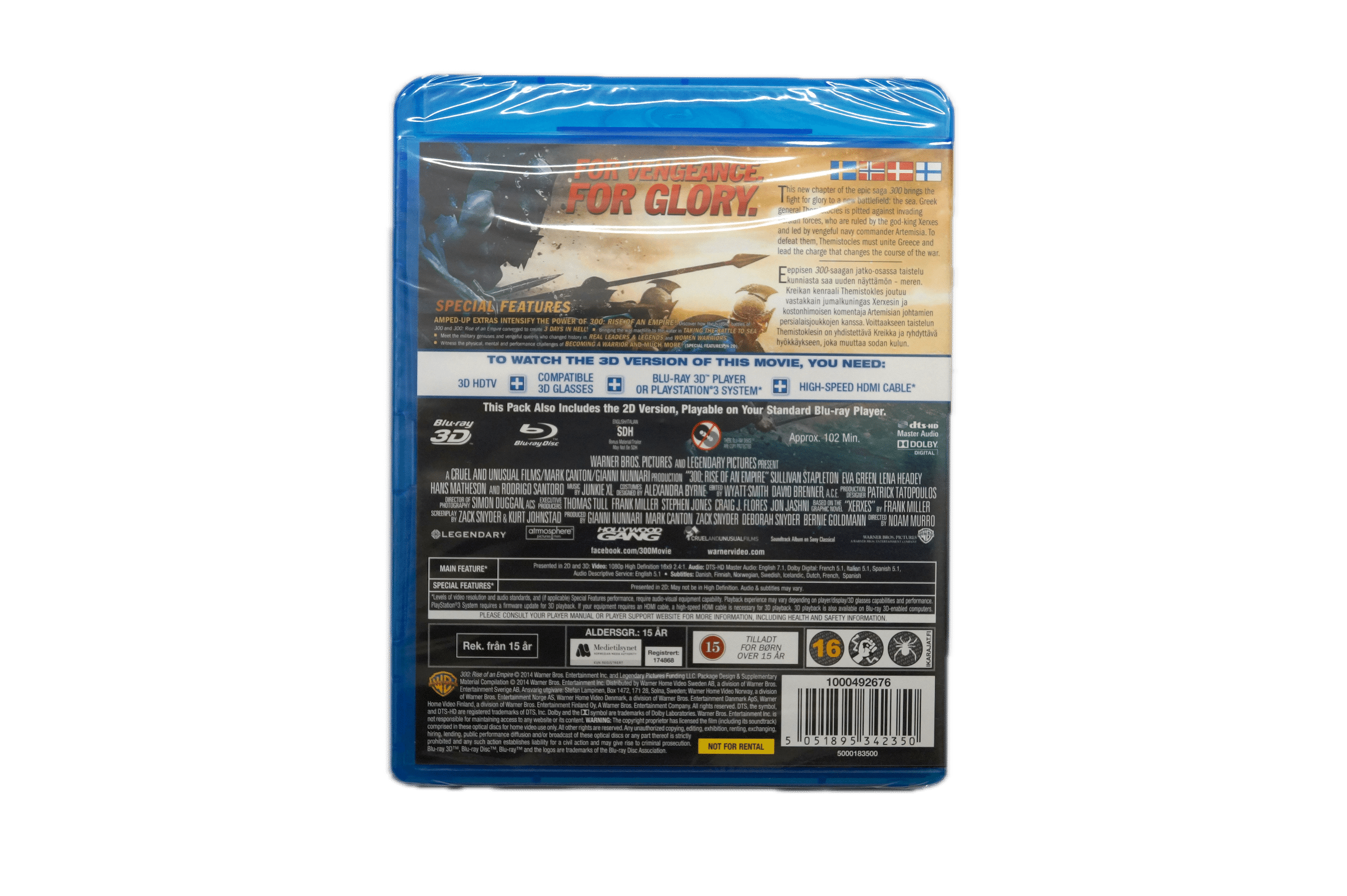 300: Rise of an Empire – Blu-ray 3D (Ny) – Alle varer – Back cover