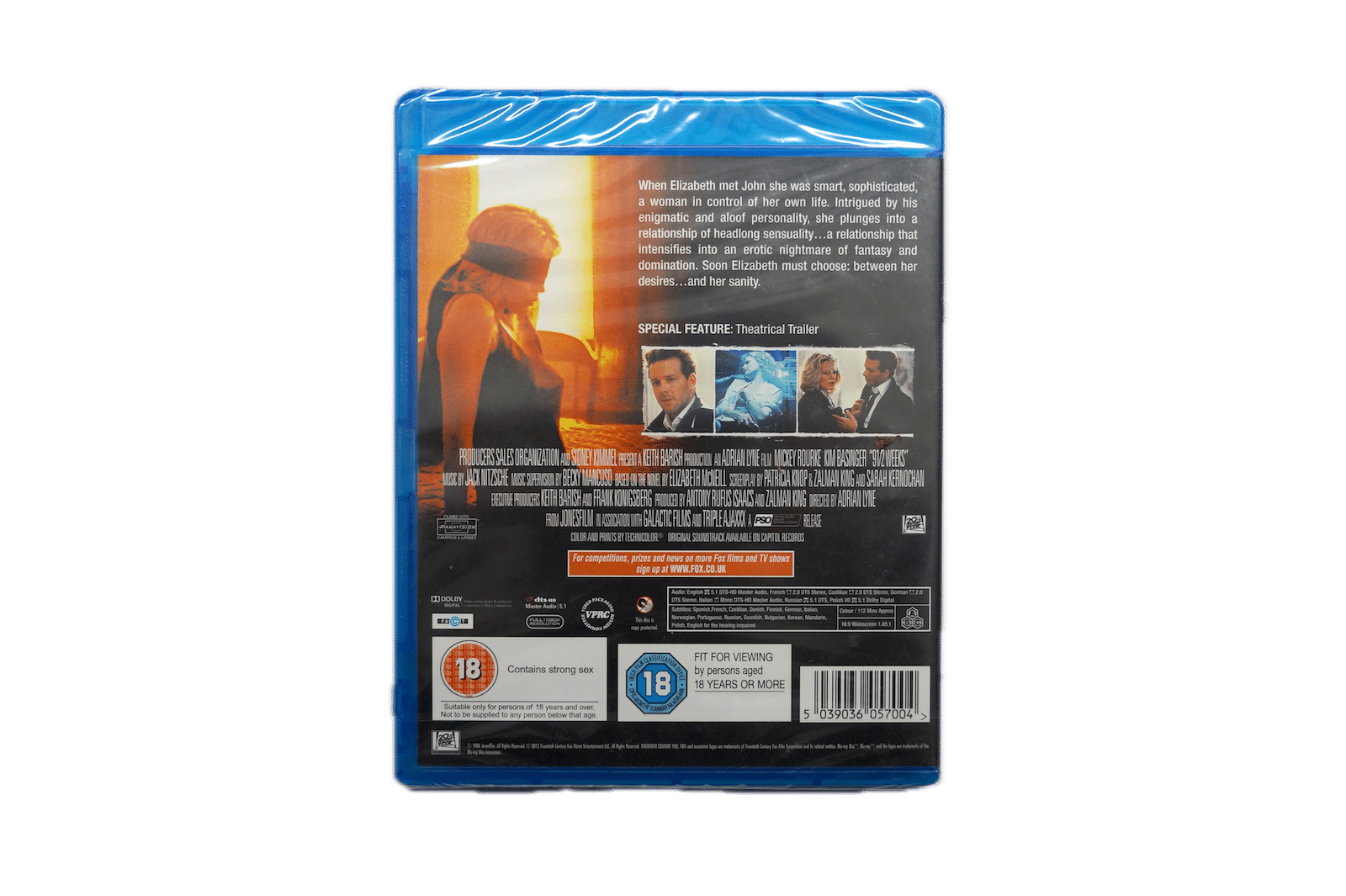 9½ Weeks – Blu-ray (Ny) – Alle varer – Back cover