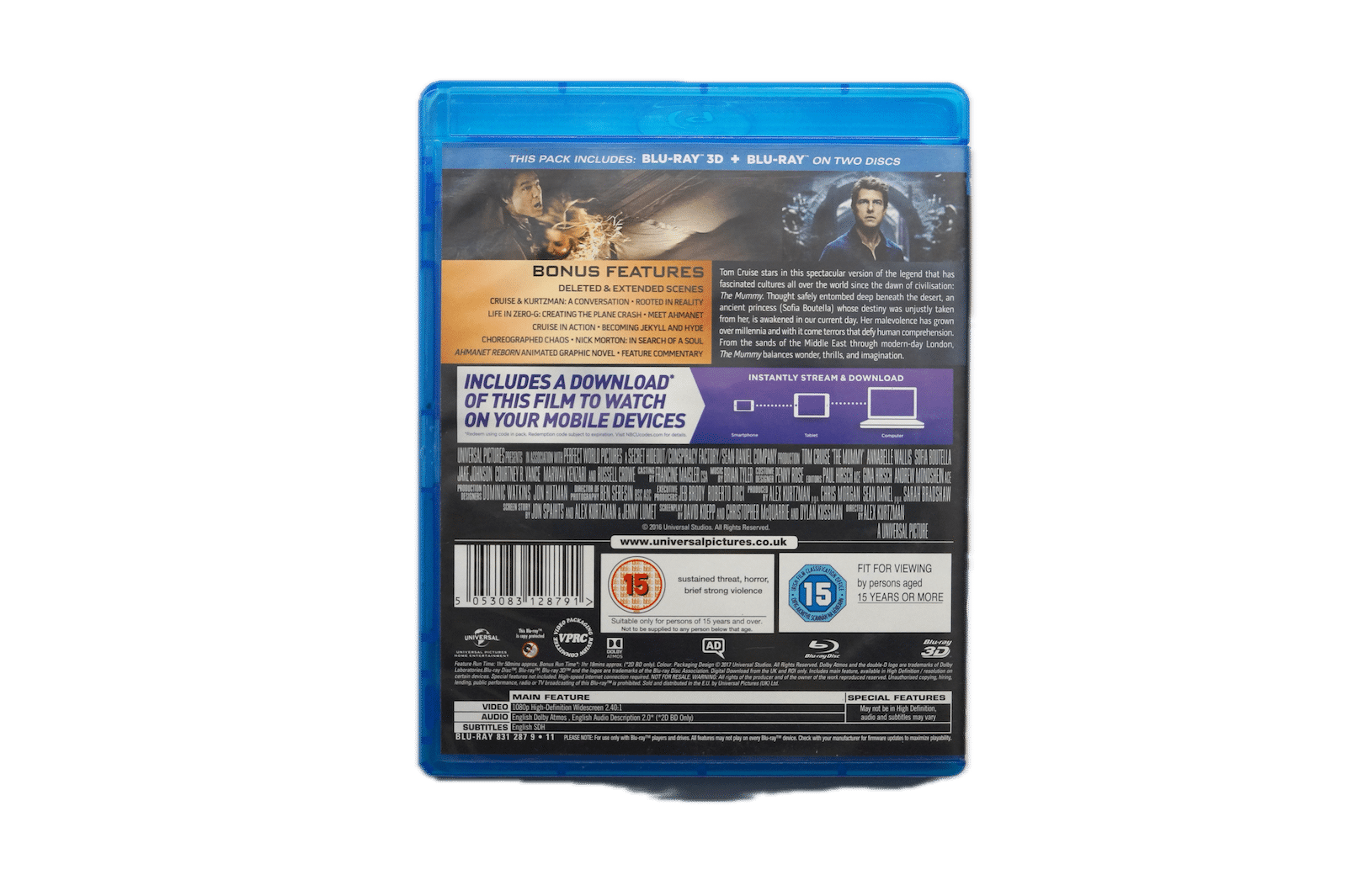 The Mummy – Blu-ray 3D + 2D (Brugt)