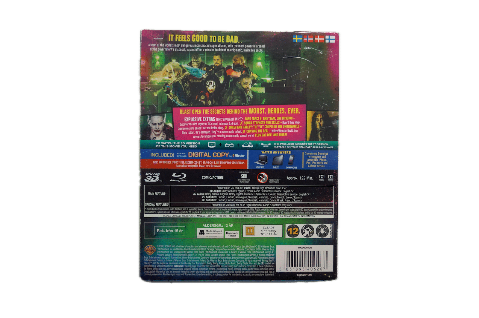 Suicide Squad – Blu-ray 3D + 2D (Brugt)