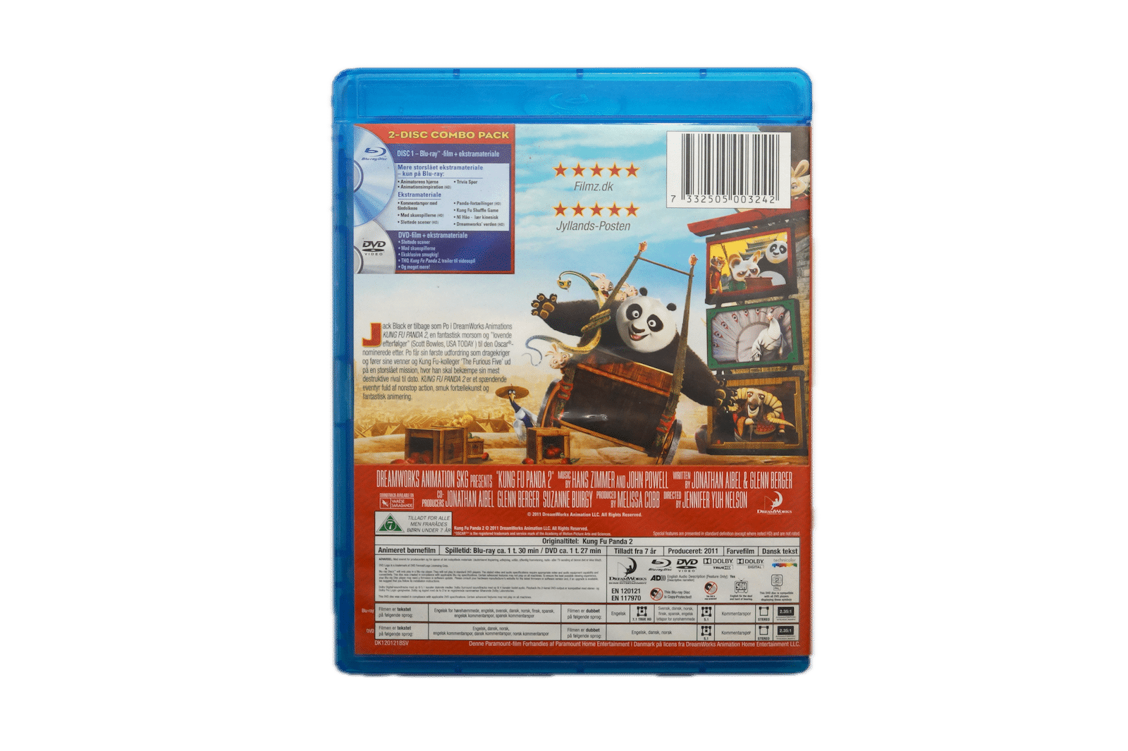 DreamWorks – Kung Fu Panda 2 – Blu-ray + DVD (Brugt)