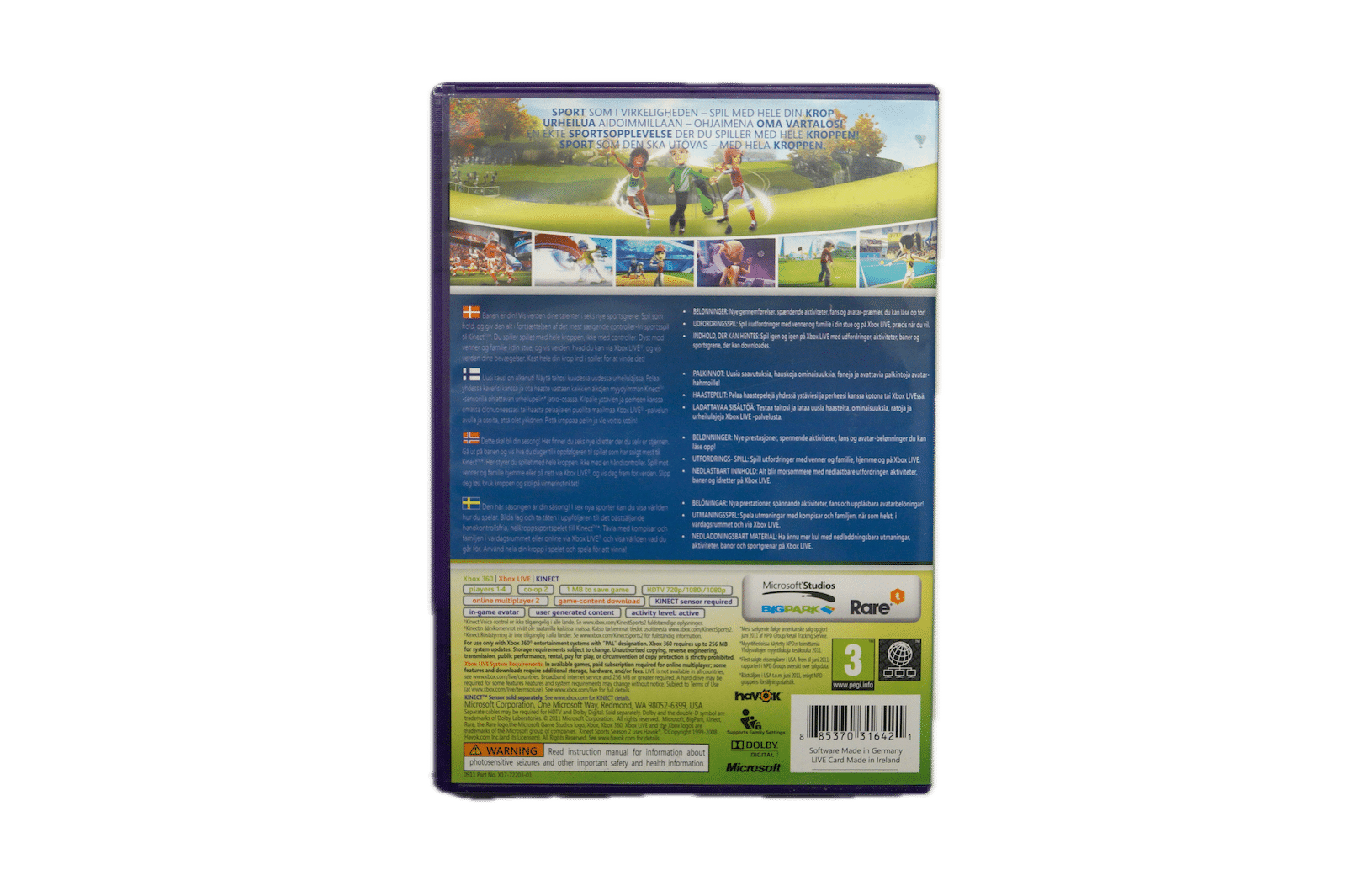 Kinect Sports Season Two – Xbox 360 (Brugt)