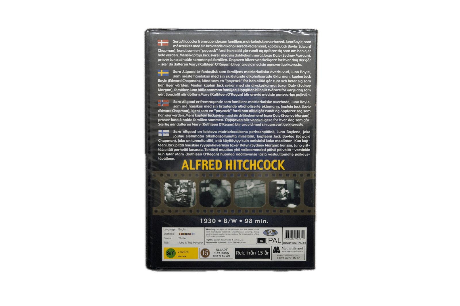 Alfred Hitchcock’s Juno & The Paycock – DVD (Ny) – Alle varer – Back cover