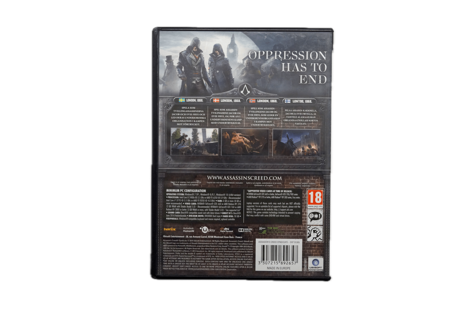 Assassin’s Creed Syndicate – PC (Brugt) – Alle varer – Back cover