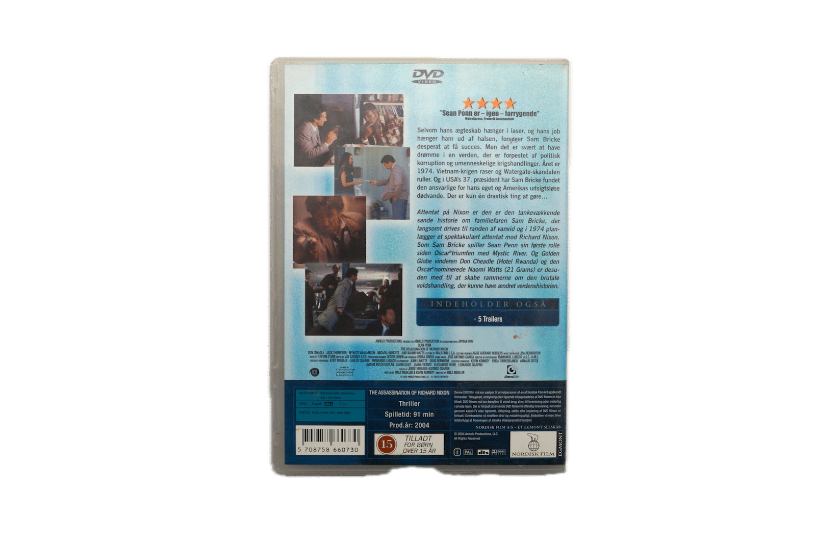 Attentat på Nixon – DVD (Brugt) – Alle varer – Back cover
