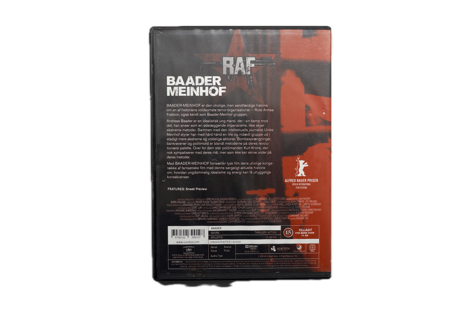 Baader Meinhof – DVD (Brugt) – Alle varer – Back cover