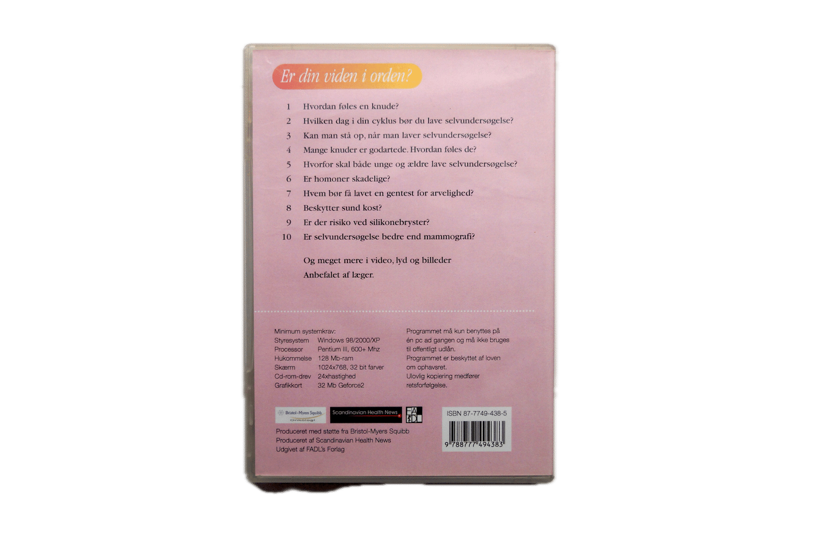 Brystet – Din komplette guide til selvundersøgelse – PC (Brugt) – Alle varer – Back cover