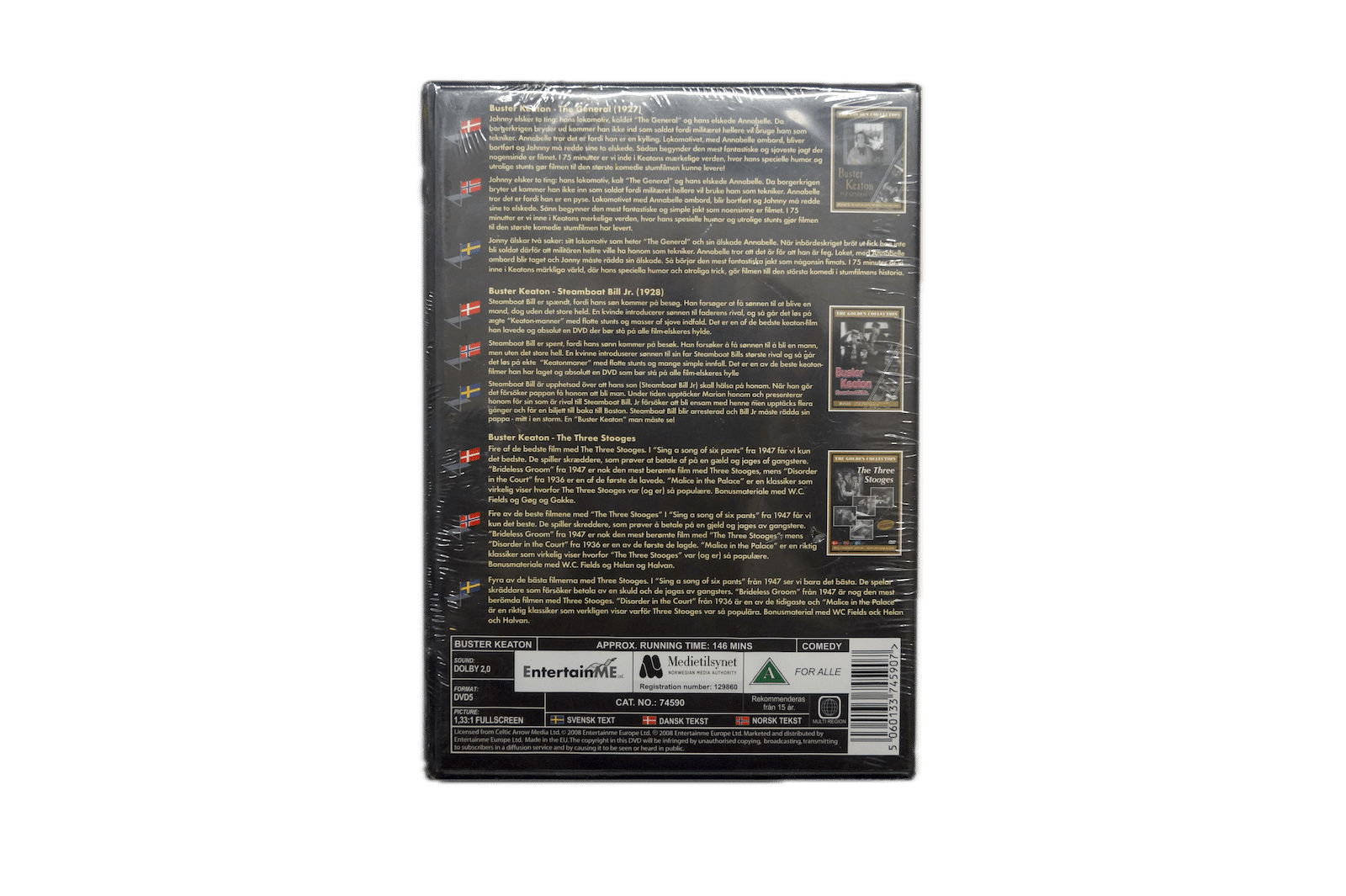 Buster Keaton – 3 DVD Box Collection – DVD (Ny) – Alle varer – Back cover