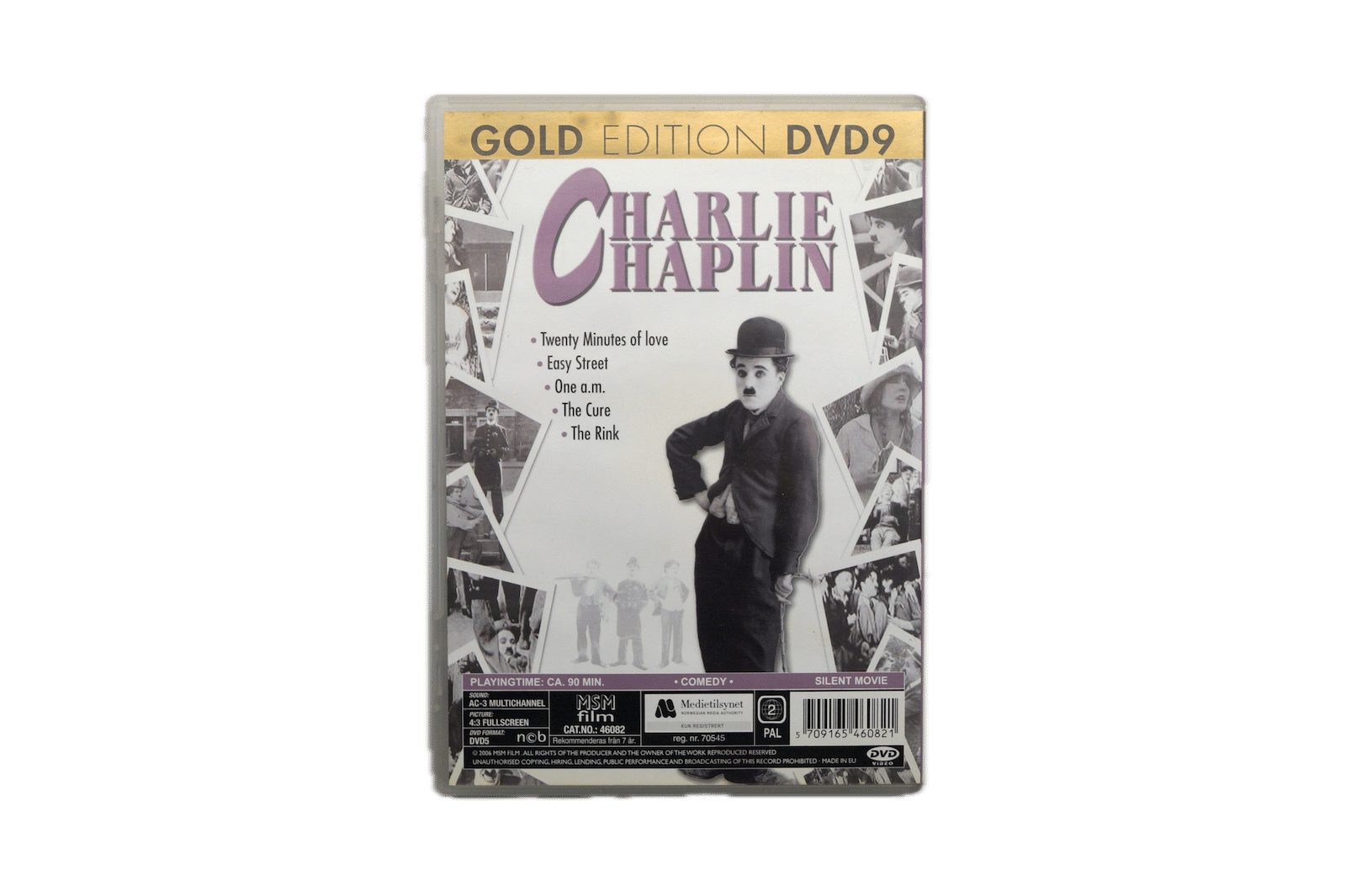 Charlie Chaplin – Golden Edition DVD9 – DVD (Brugt) – Alle varer – Back cover