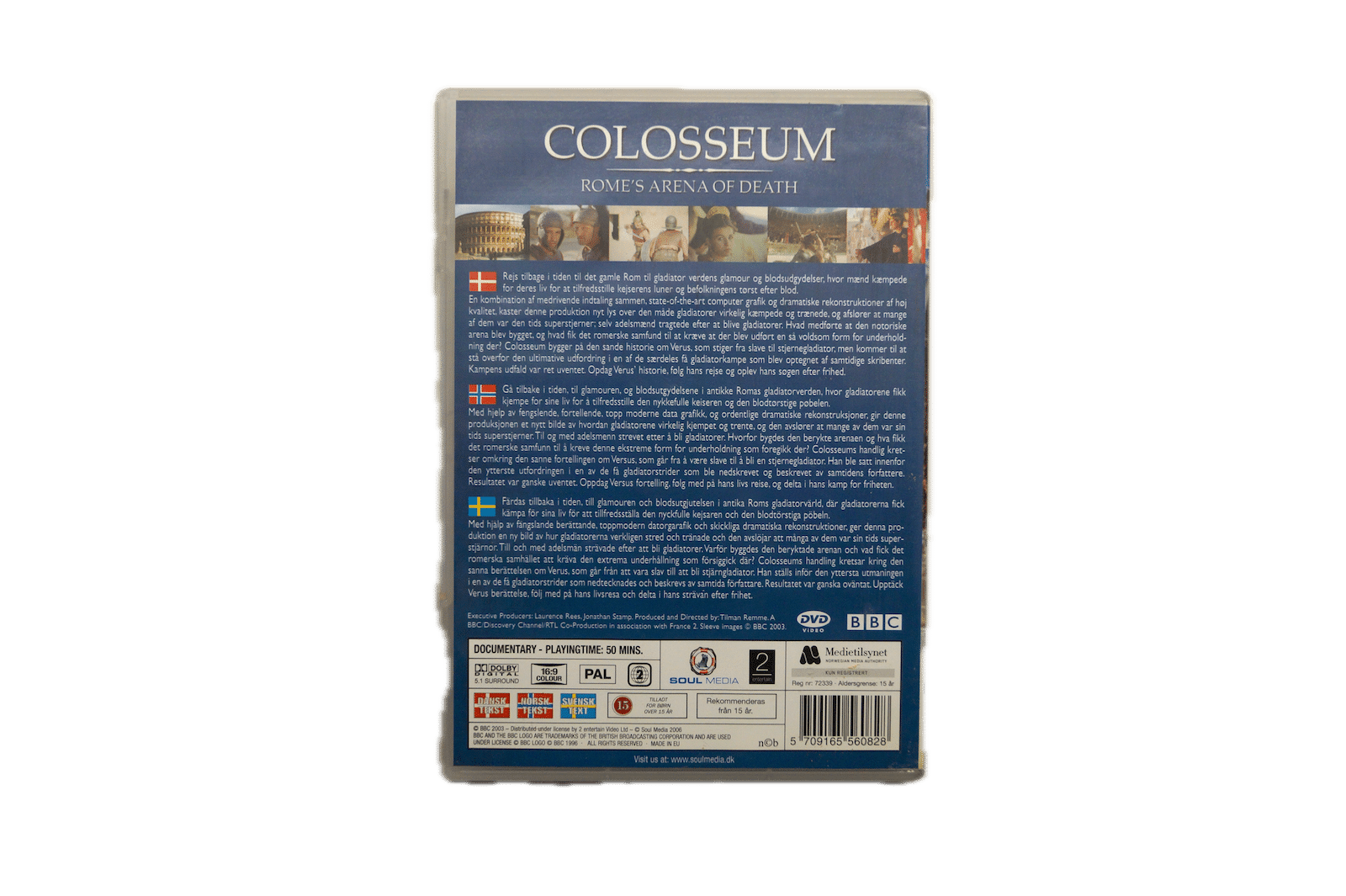 Colosseum – Rome’s Arena of Death – DVD (Brugt) – Alle varer – Back cover