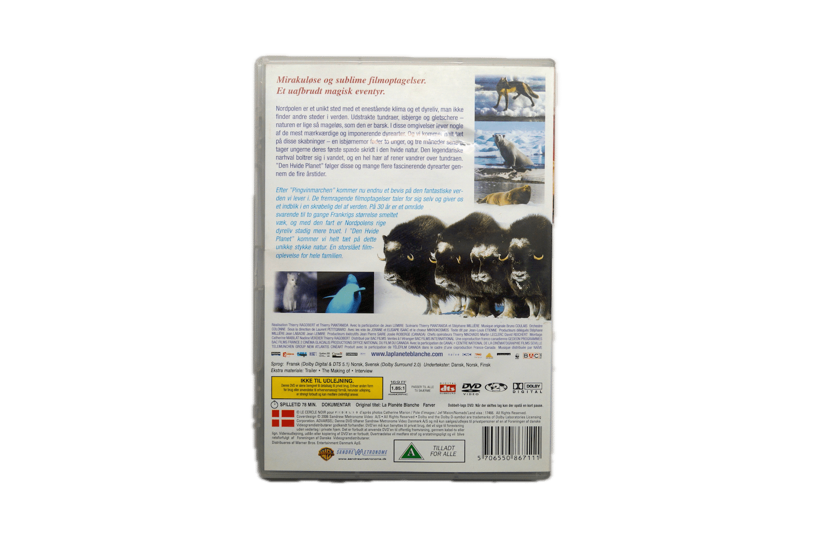 Den Hvide Planet – DVD (Brugt) – Alle varer – Back cover