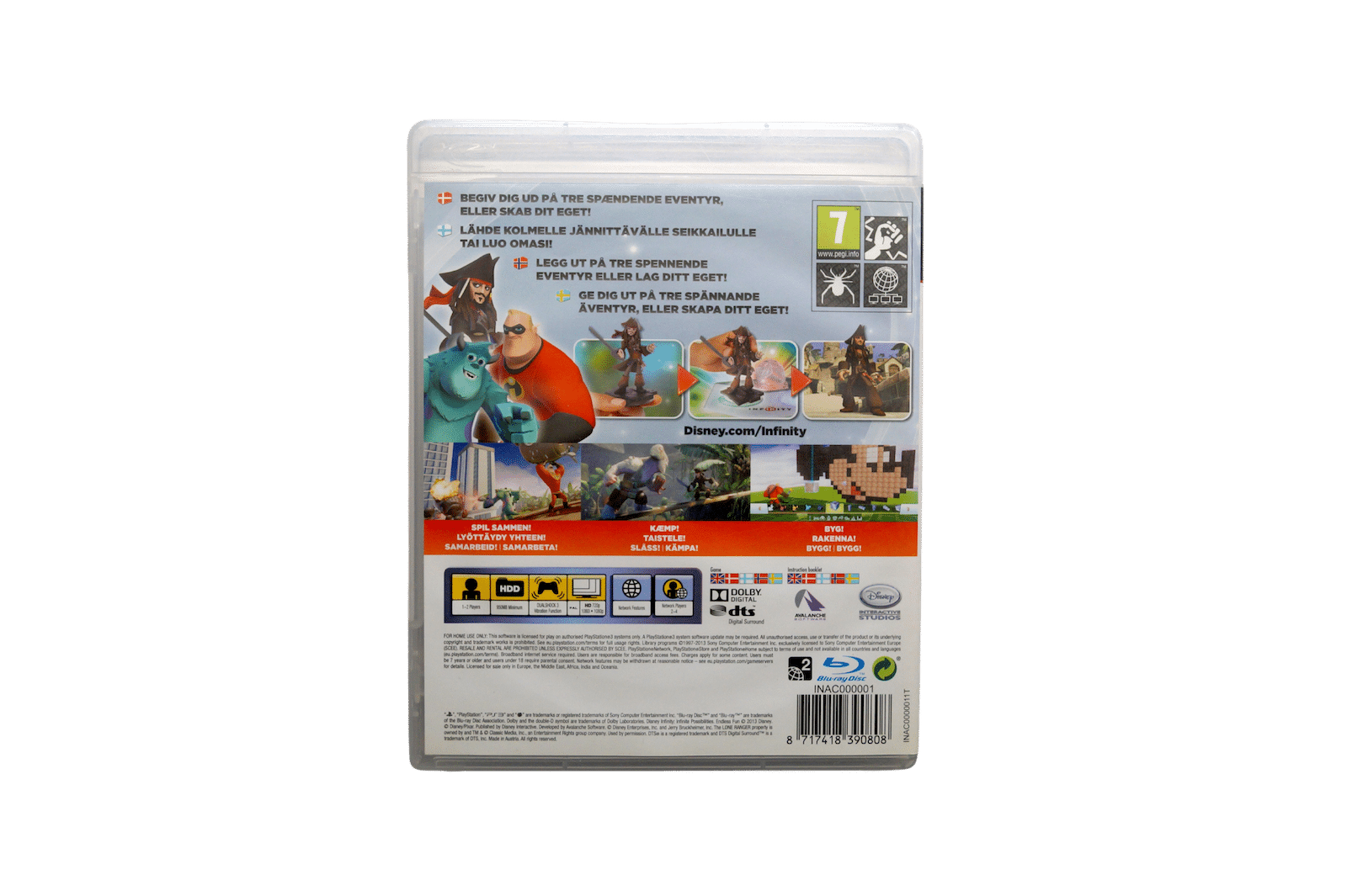 Disney Infinity 1.0 – PS3 (Brugt) – Alder: PEGI 7 – PlayStation 3 – Back cover
