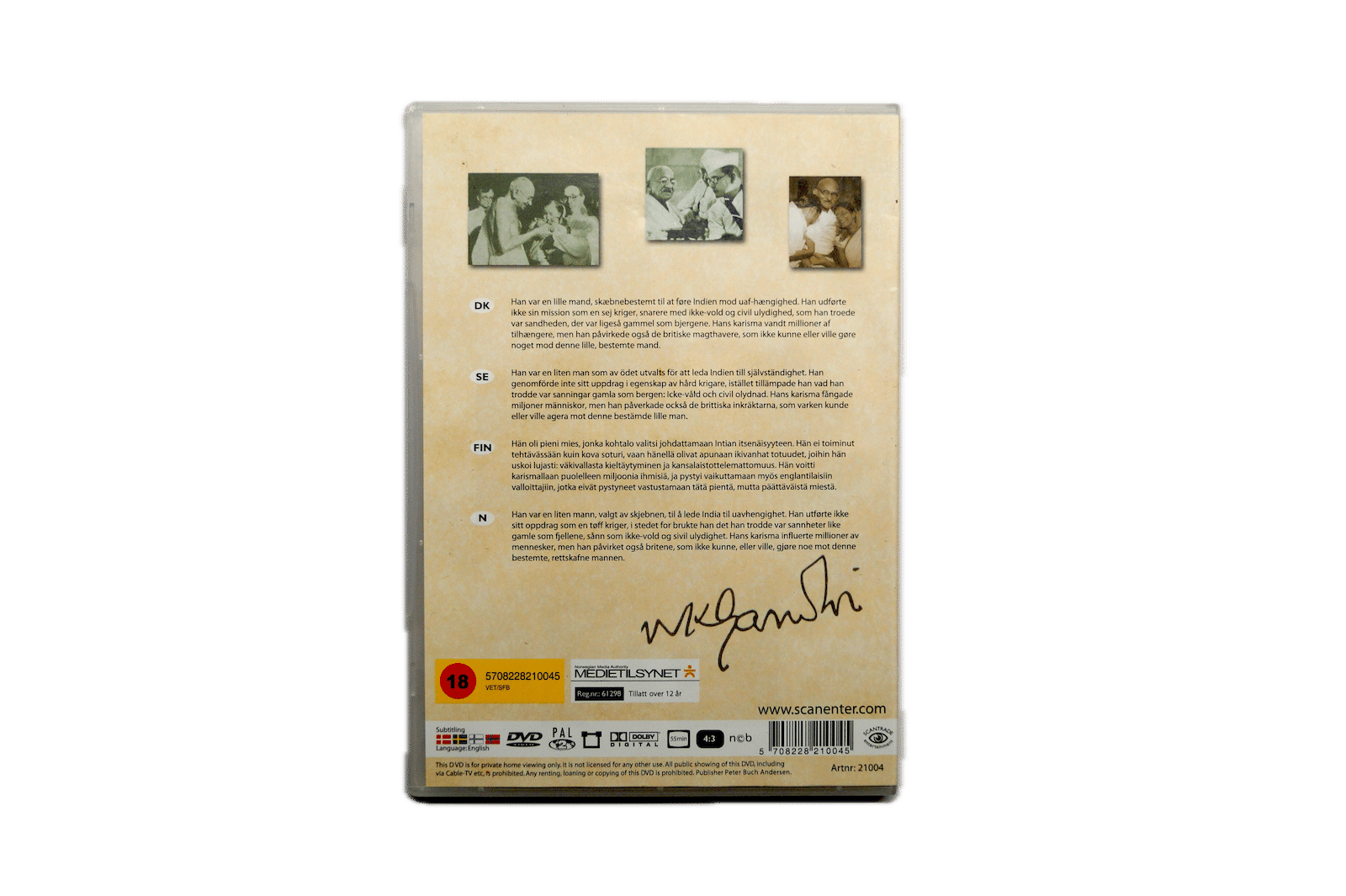 Gandhi – DVD (Brugt) – Alle varer – Back cover