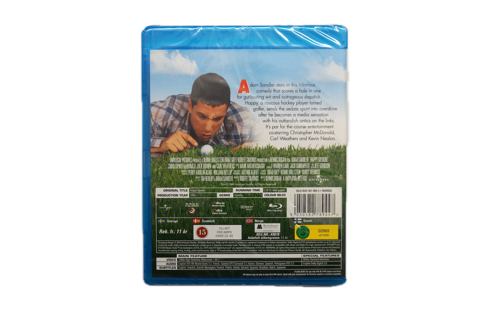 Happy Gilmore – Blu-ray (Ny) – Alle varer – Back cover