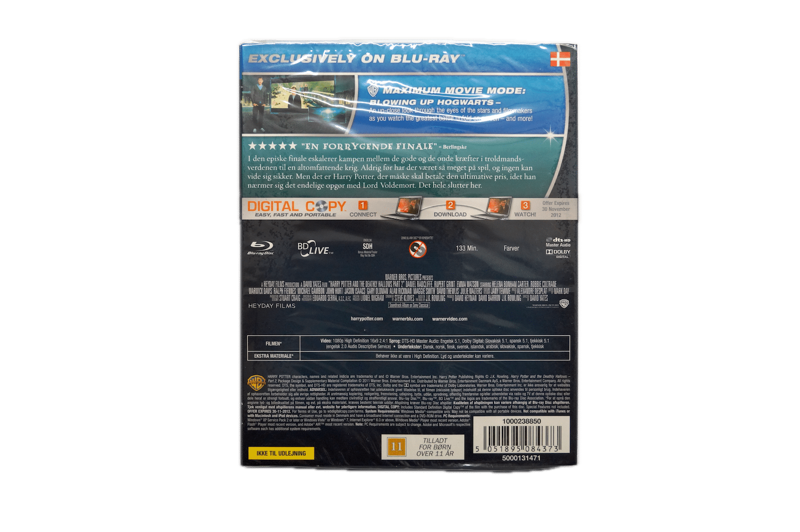 Harry Potter og Dødsregalierne Del 2 – Blu-ray + DVD (Ny) – Alle varer – Back cover