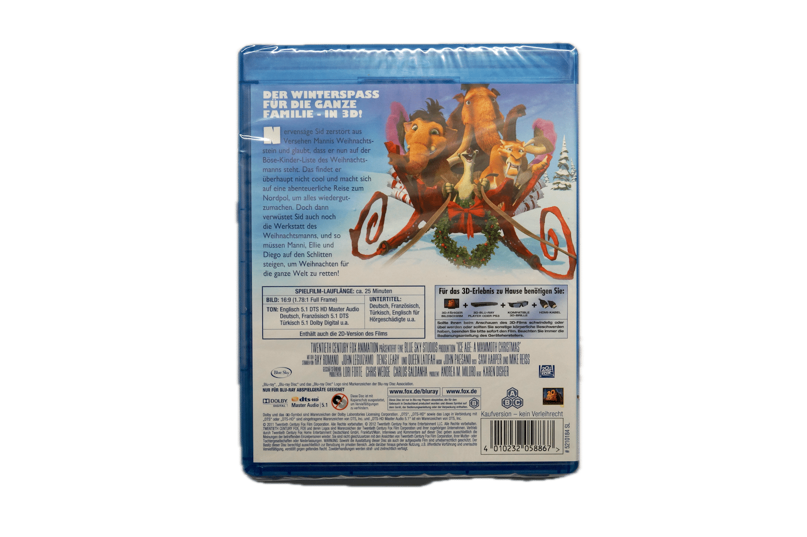Ice Age: A Mammoth Christmas – Blu-ray 3D + 2D (Ny) – Alle varer – Back cover