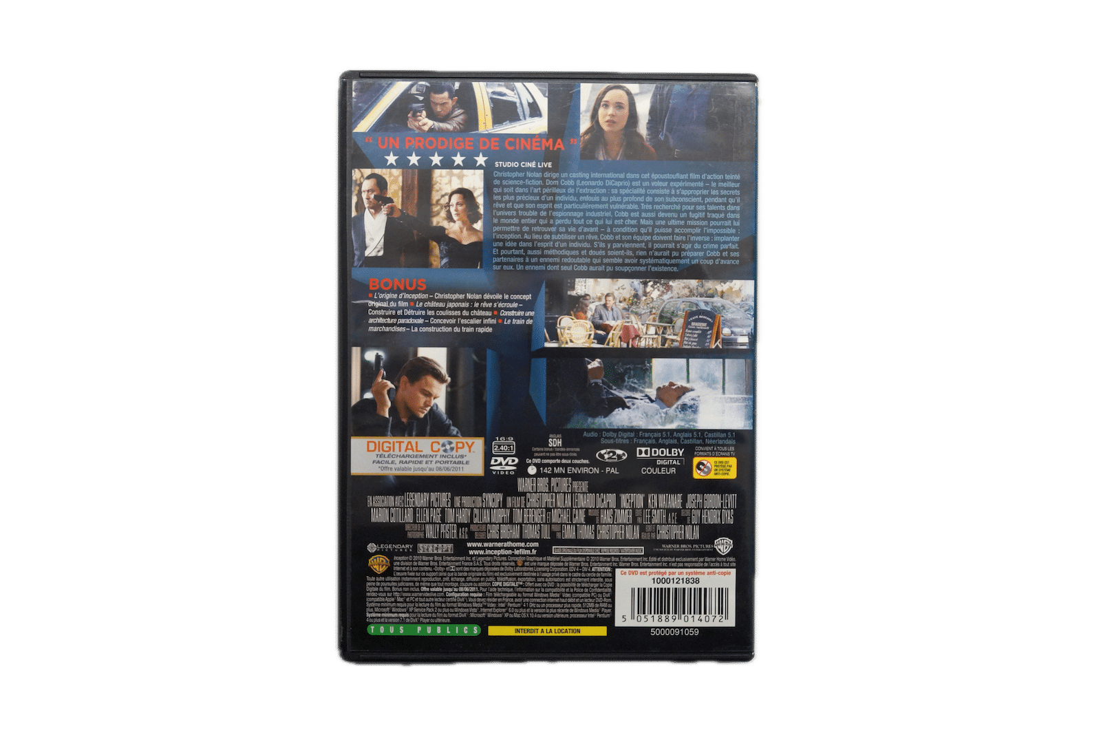 Inception – DVD (Brugt) – Alle varer – Back cover