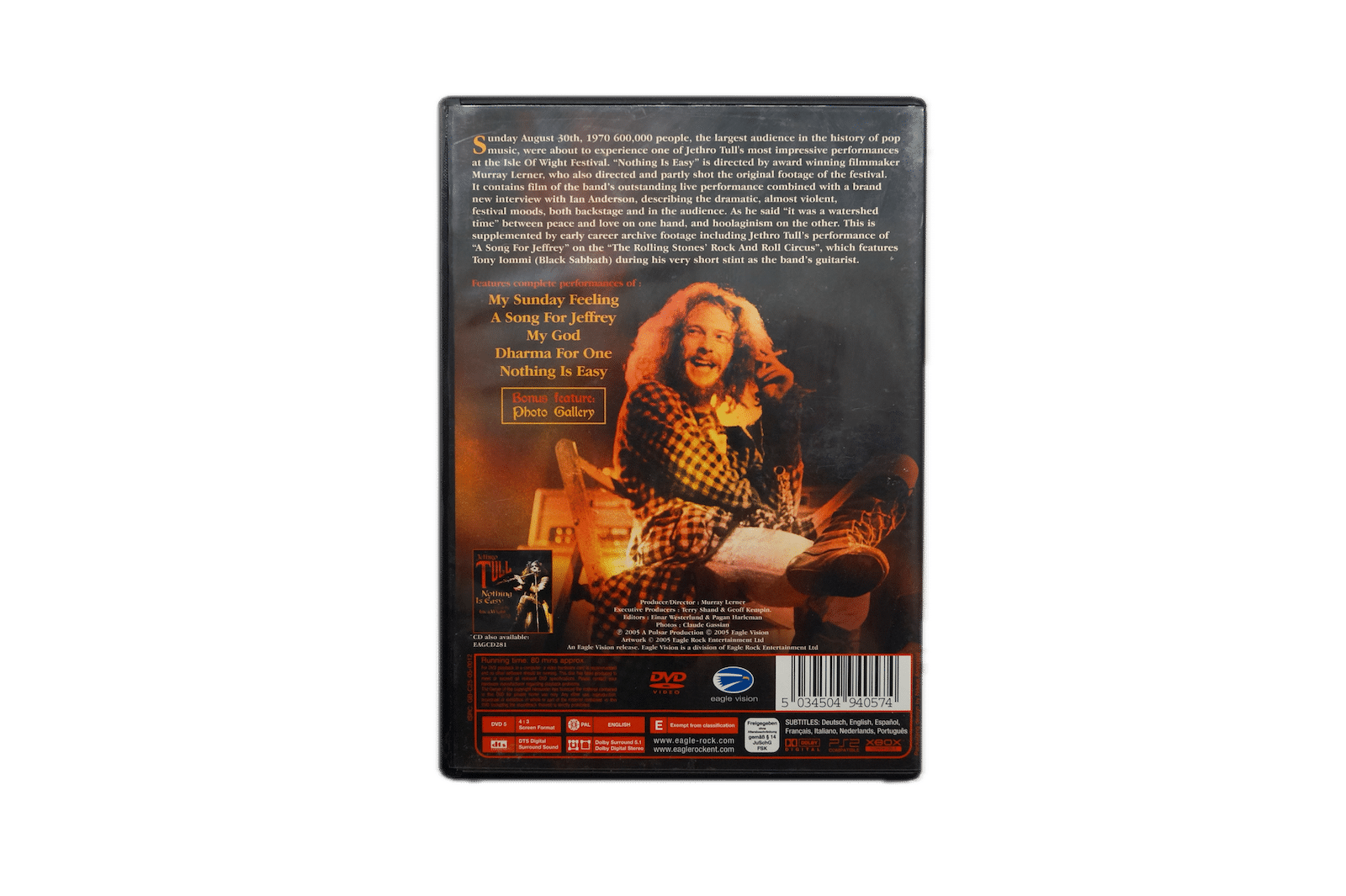 Jethro Tull – Nothing Is Easy – DVD (Brugt) – Alle varer – Back cover