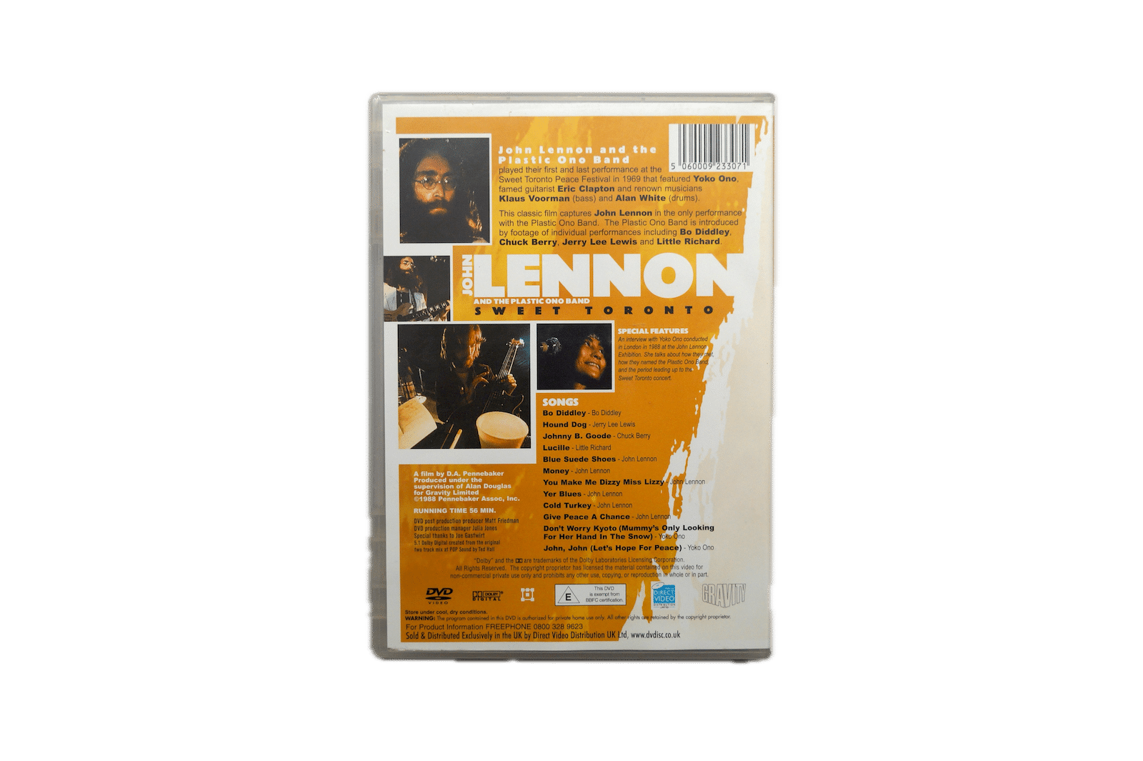 John Lennon and the Plastic Ono Band – DVD (Brugt) – Alle varer – Back cover