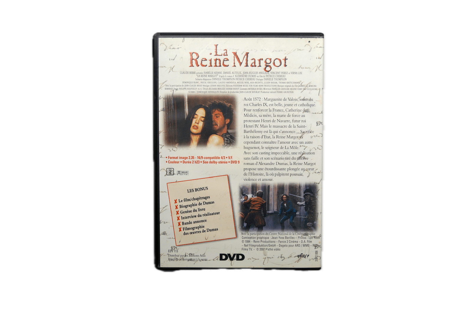La Reine Margot – DVD (Brugt) – Alle varer – Back cover