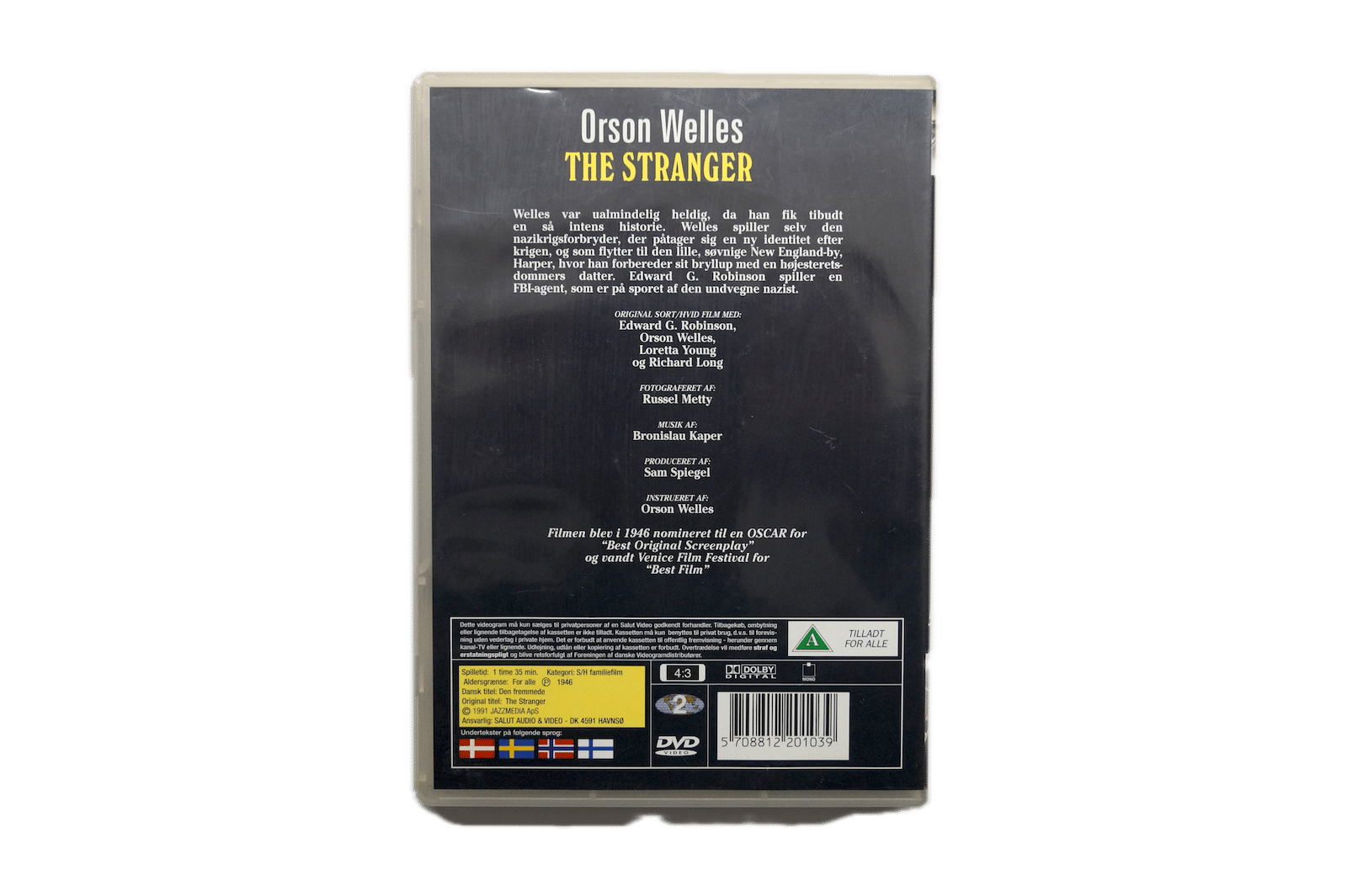 Orson Welles – The Stranger – DVD (Brugt) – Alle varer – Back cover