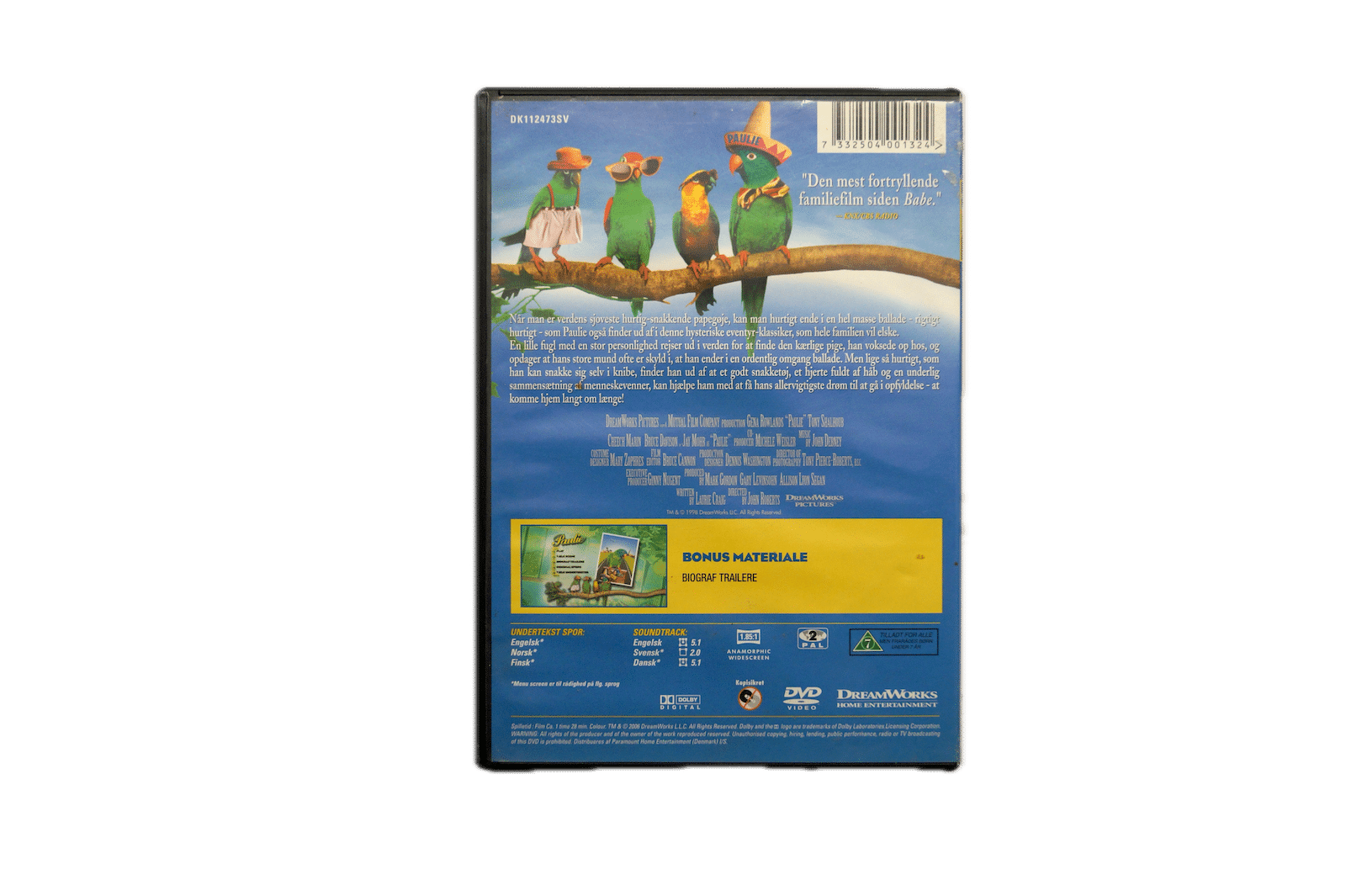 Paulie – DVD (Brugt) – Alle varer – Back cover