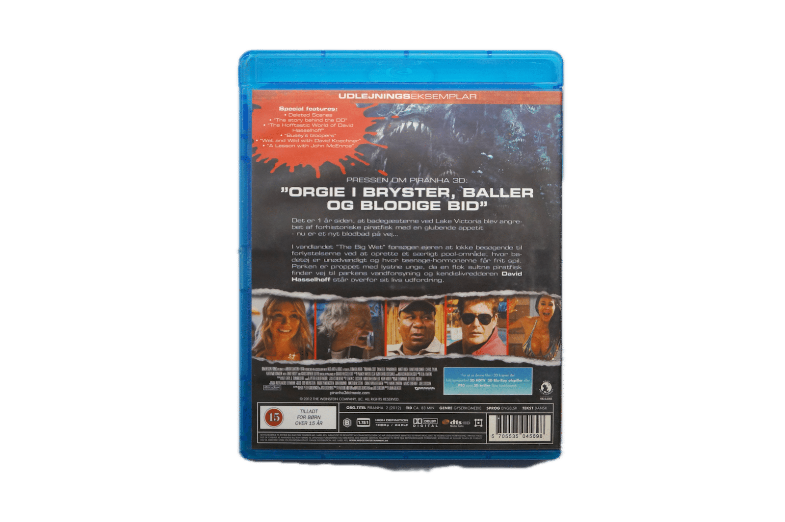 Piranha 3DD – Blu-ray 3D (Brugt) – Alle varer – Back cover