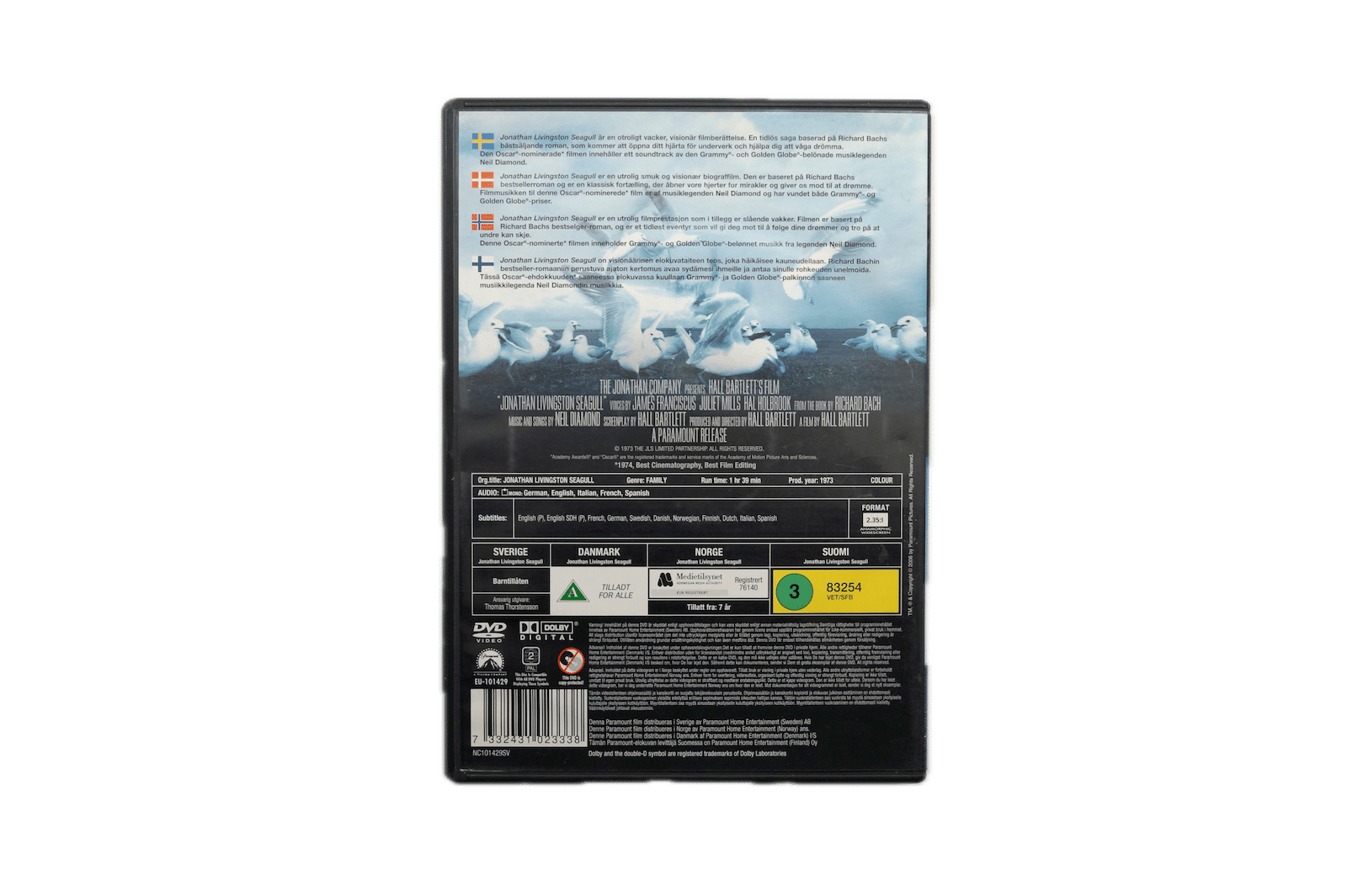 Seagull – DVD (Brugt) – Alle varer – Back cover
