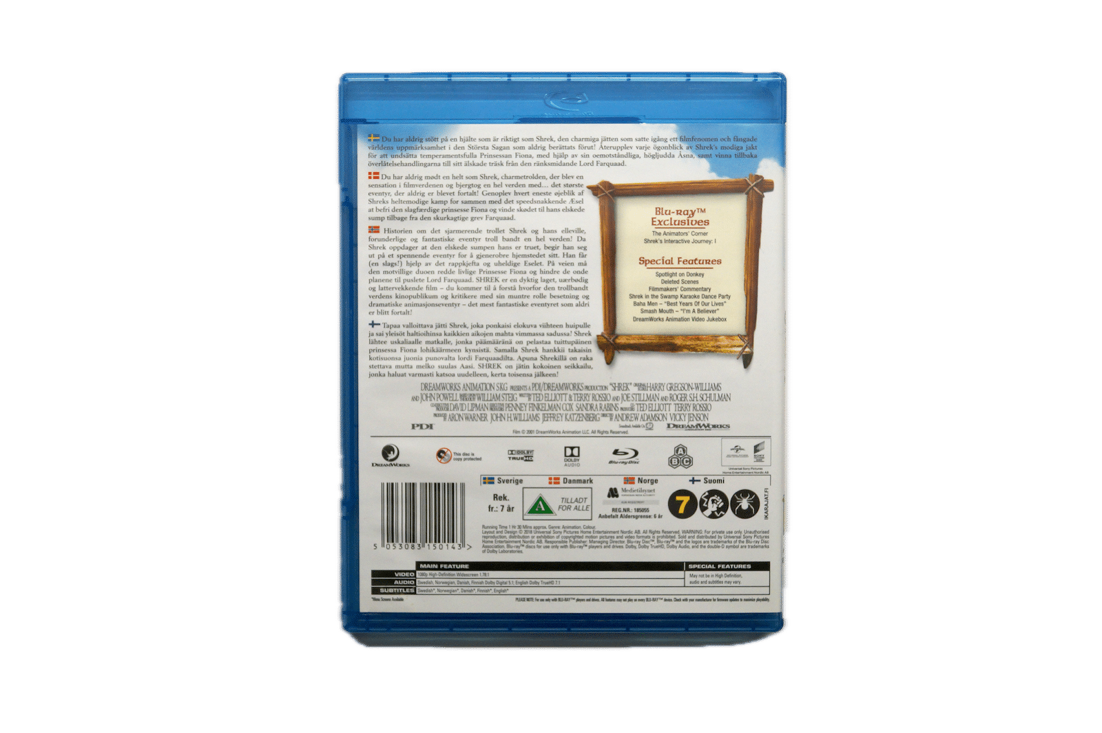 Shrek – Blu-ray (Brugt) – Alle varer – Back cover