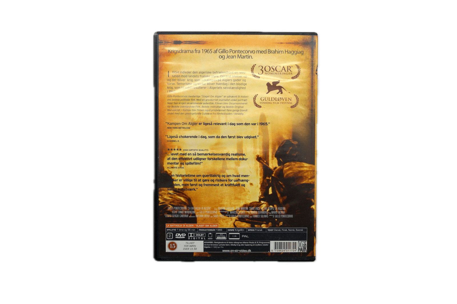 Slaget om Algier – DVD (Brugt) – Alle varer – Back cover