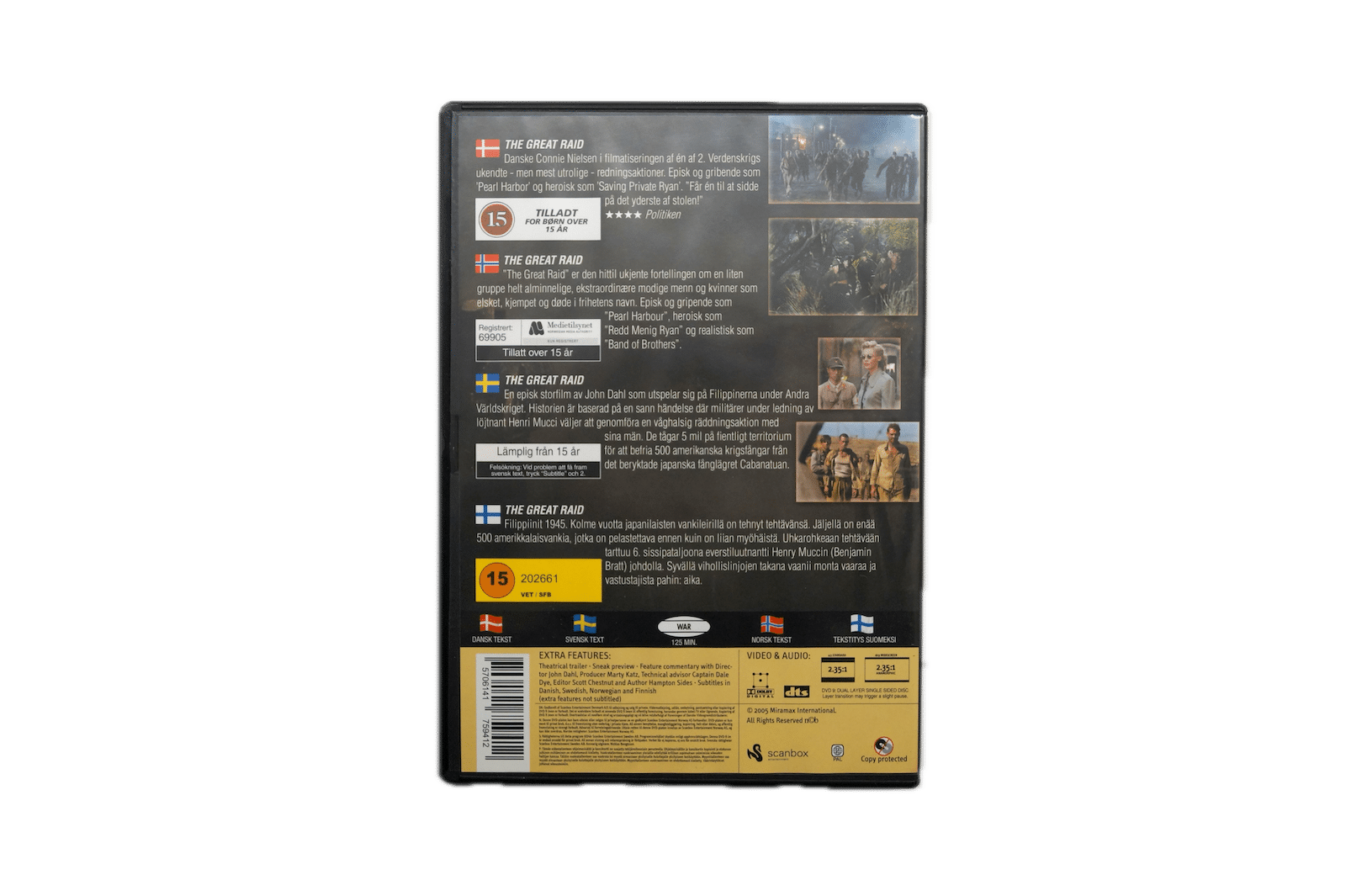 The Great Raid – DVD (Brugt) – Alle varer – Back cover