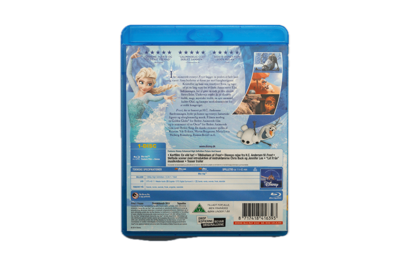 Walt Disney Frost – Blu-ray (Brugt) – Alle varer – Back cover