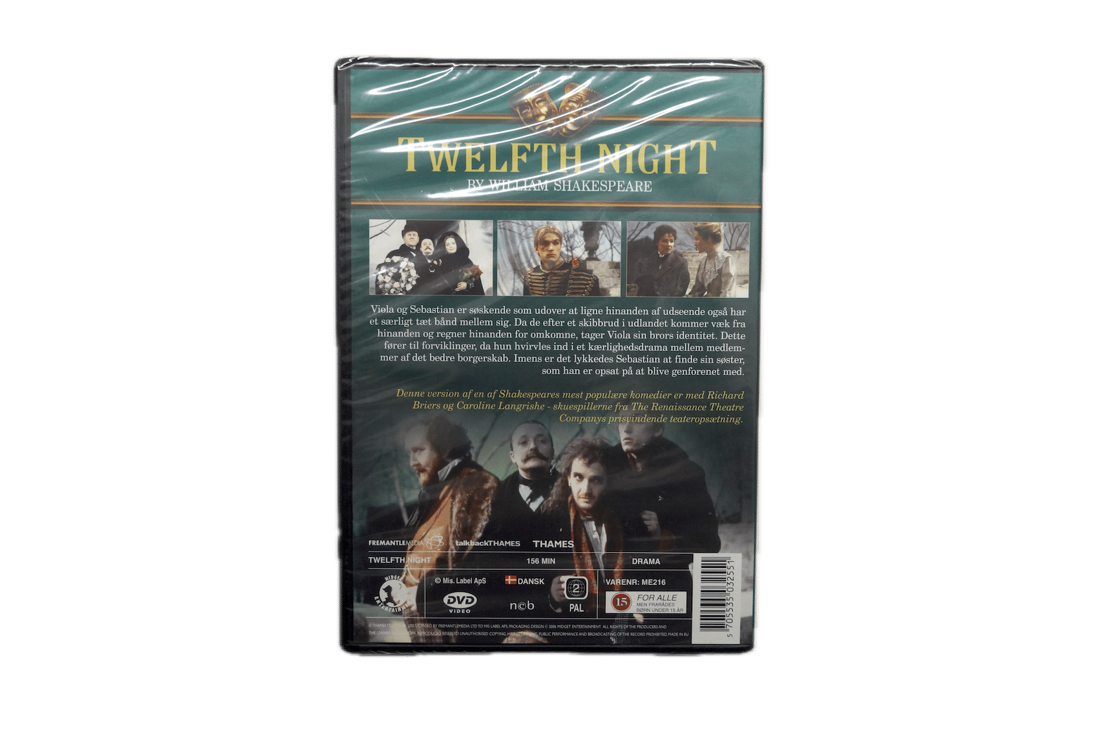 William Shakespeare – Twelfth Night – DVD (Ny) – Alle varer – Back cover