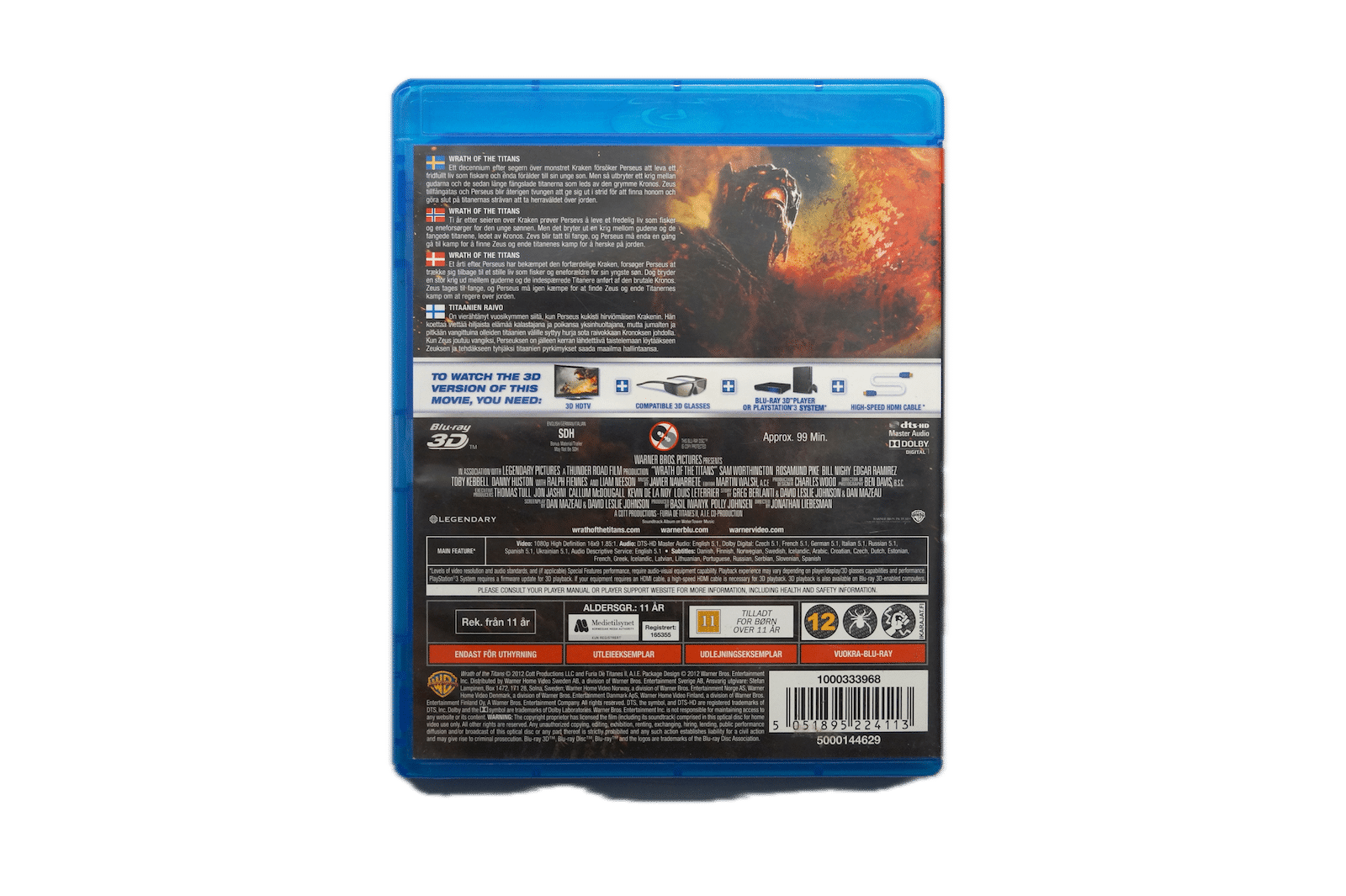 Wrath of the Titans – Blu-ray 3D (Brugt) – Alle varer – Back cover