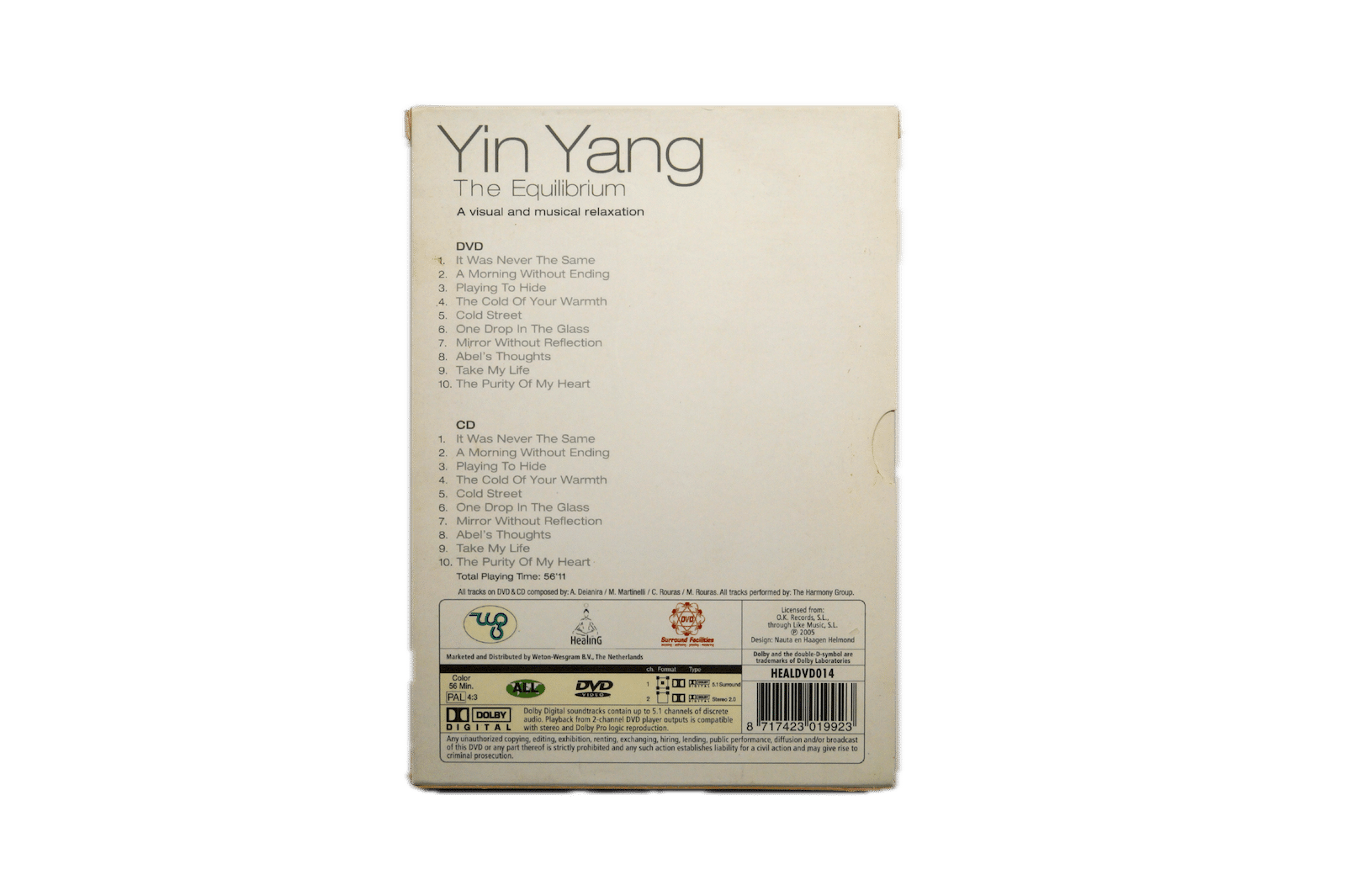 Ying Yang – The Equilibrium – DVD + CD (Brugt) – Alle varer – Back cover